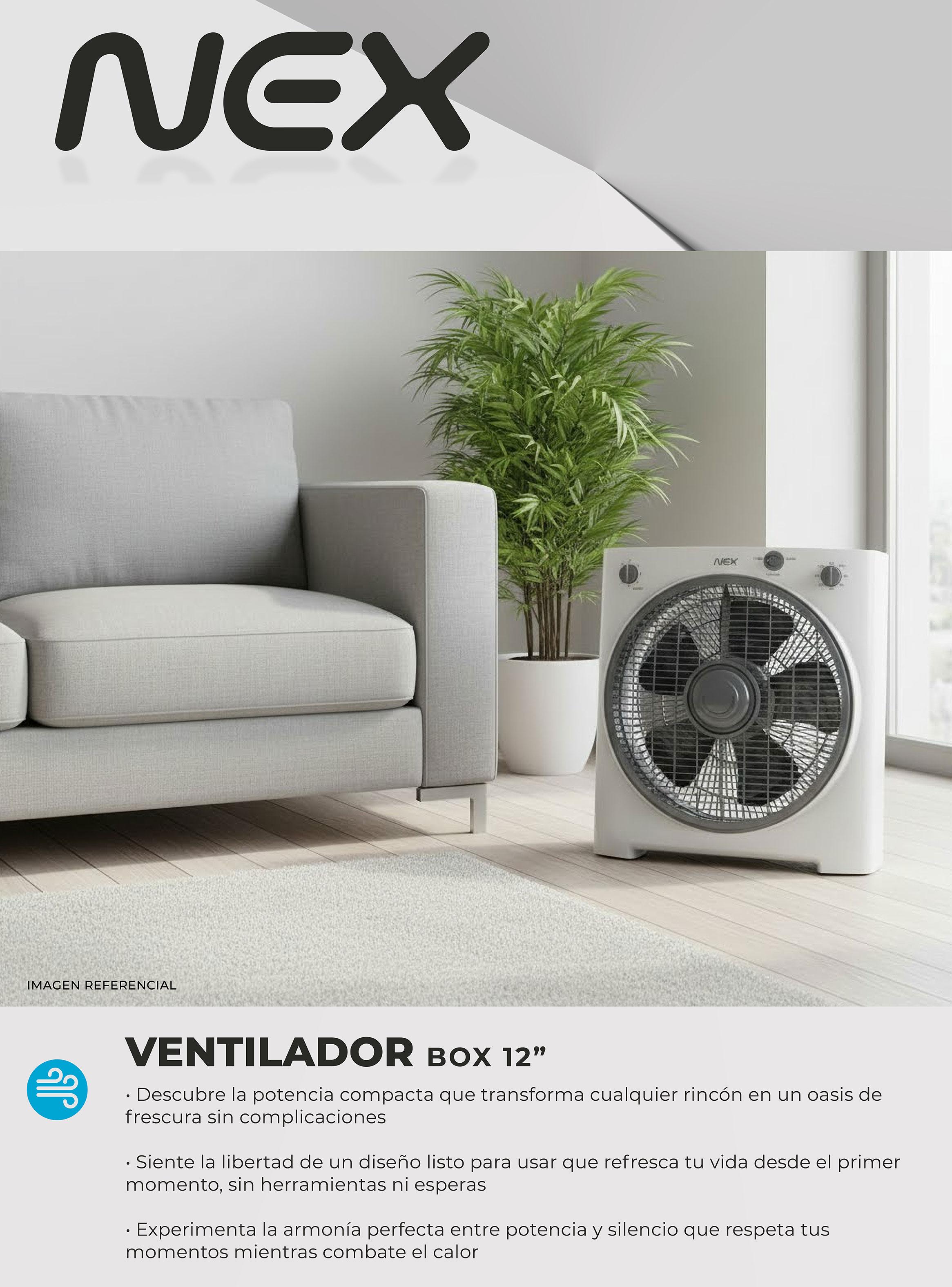 Ventilador Box 12' 40W VBX1226-W&B Blanco-3
