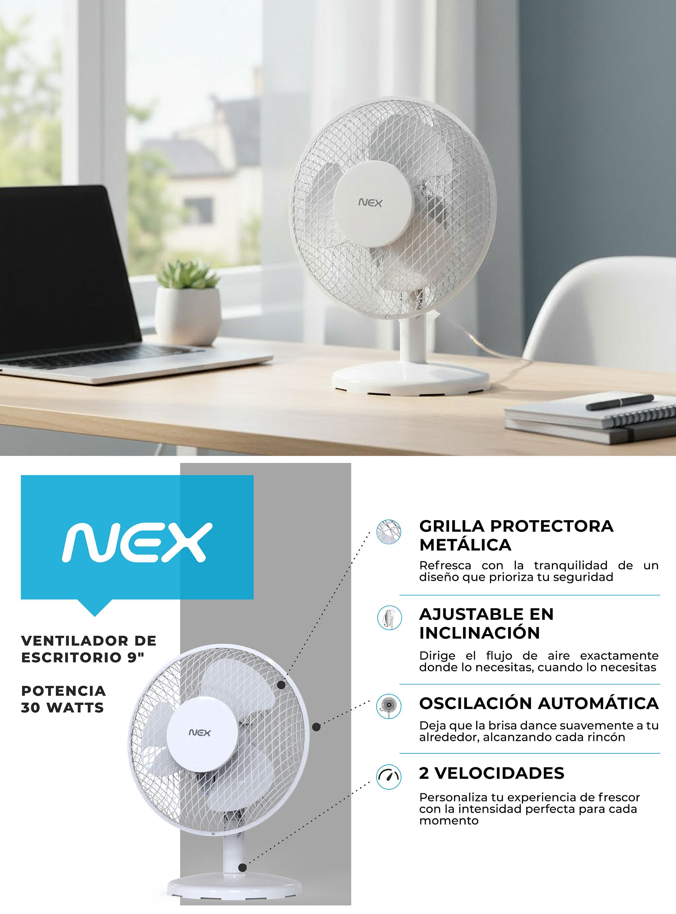 Ventilador de Sobremesa 9' 30W VDK0926-WHT Blanco-5