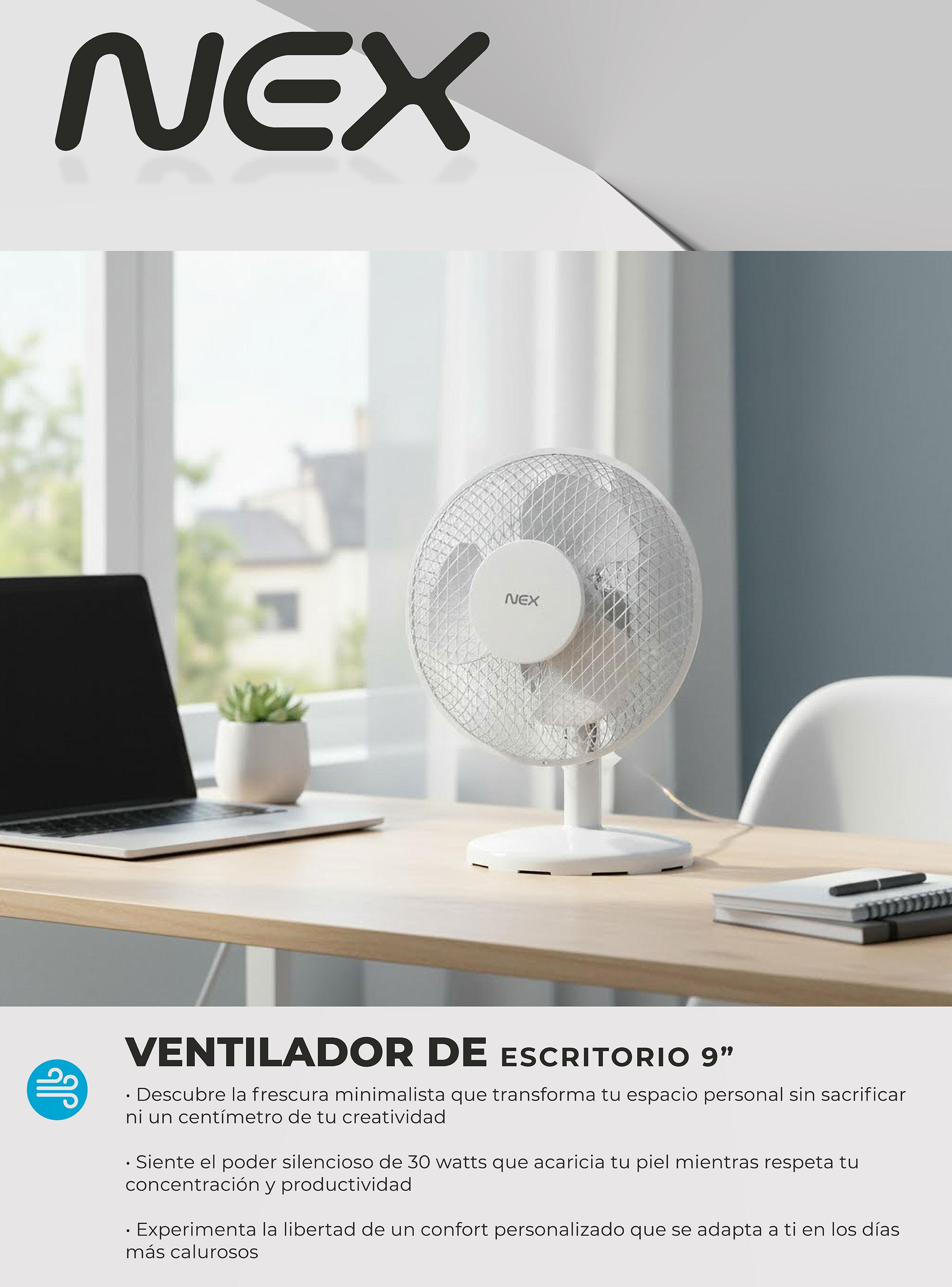 Ventilador de Sobremesa 9' 30W VDK0926-WHT Blanco-4