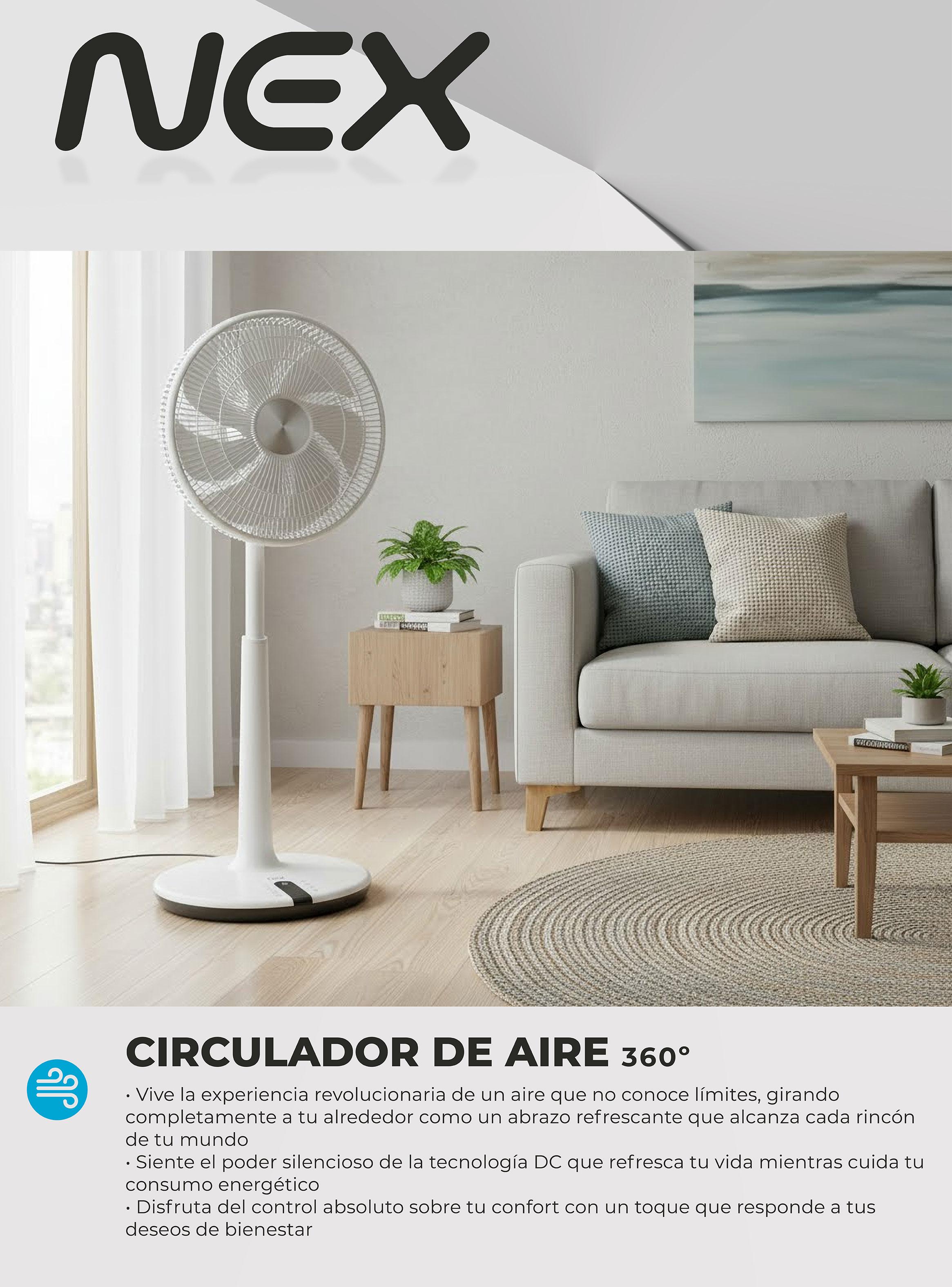 Ventilador de Pie 14' 30W VPT1427-DC-WHT Blanco-3