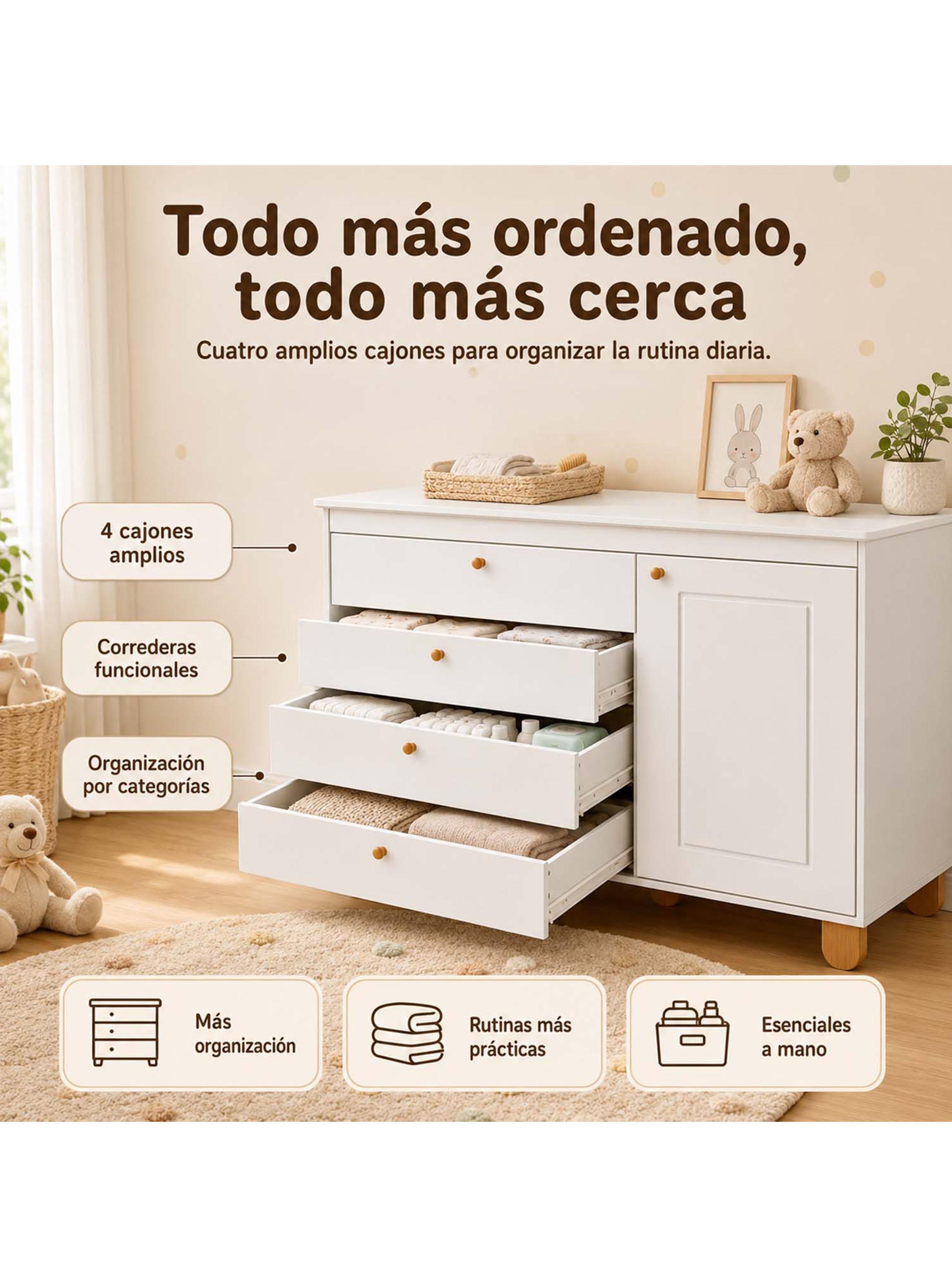 Cómoda Zupi con Puerta Blanca-4