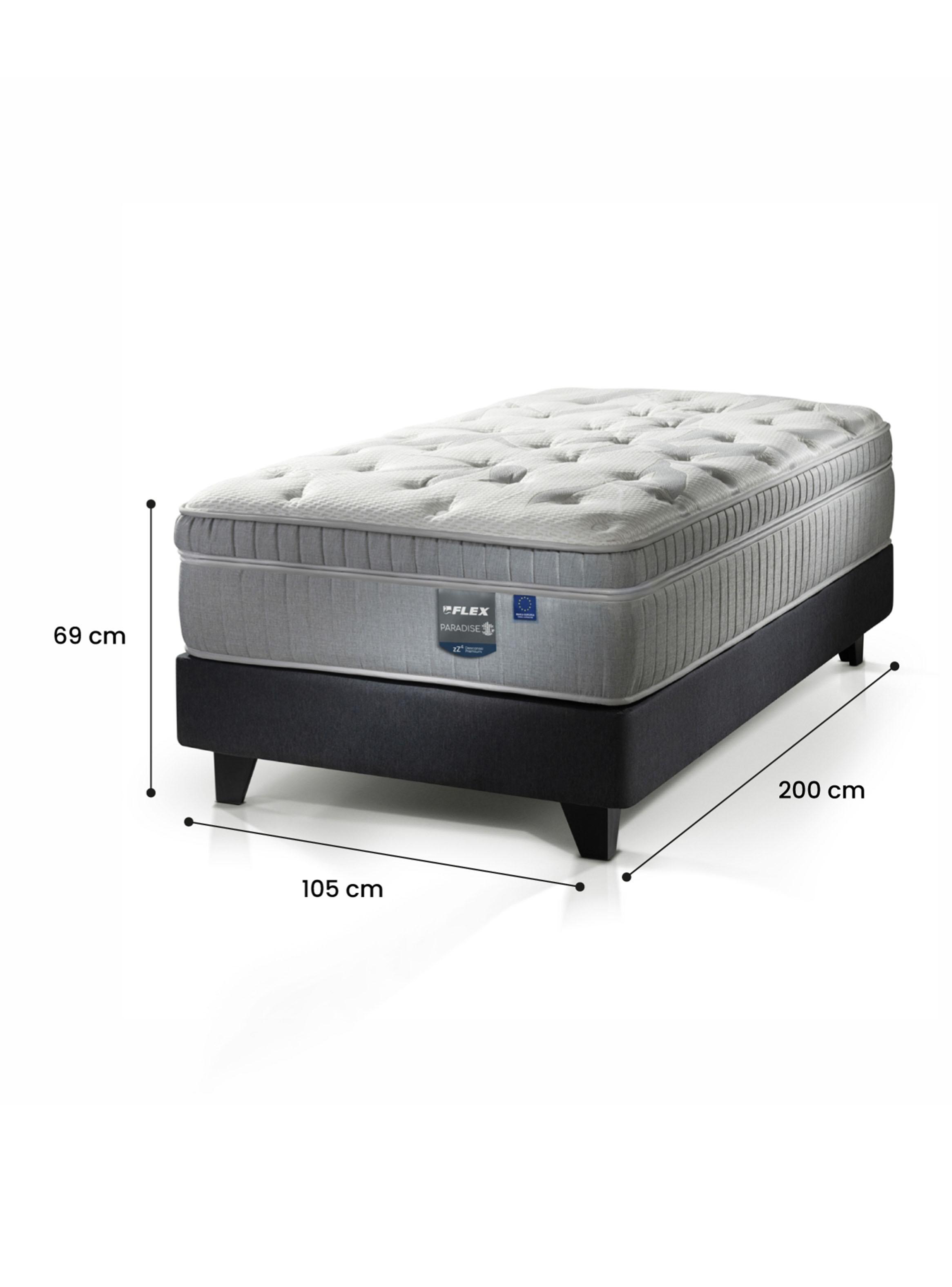 Cama Europea Paradise 1.5 Plazas Box-1