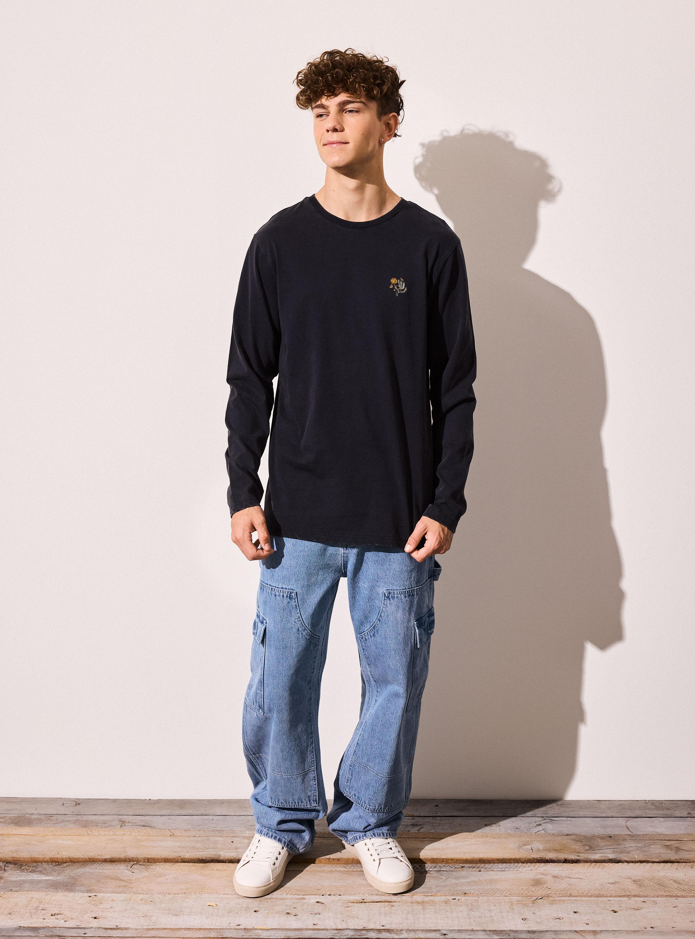 Polera Lavada con Bordado-4