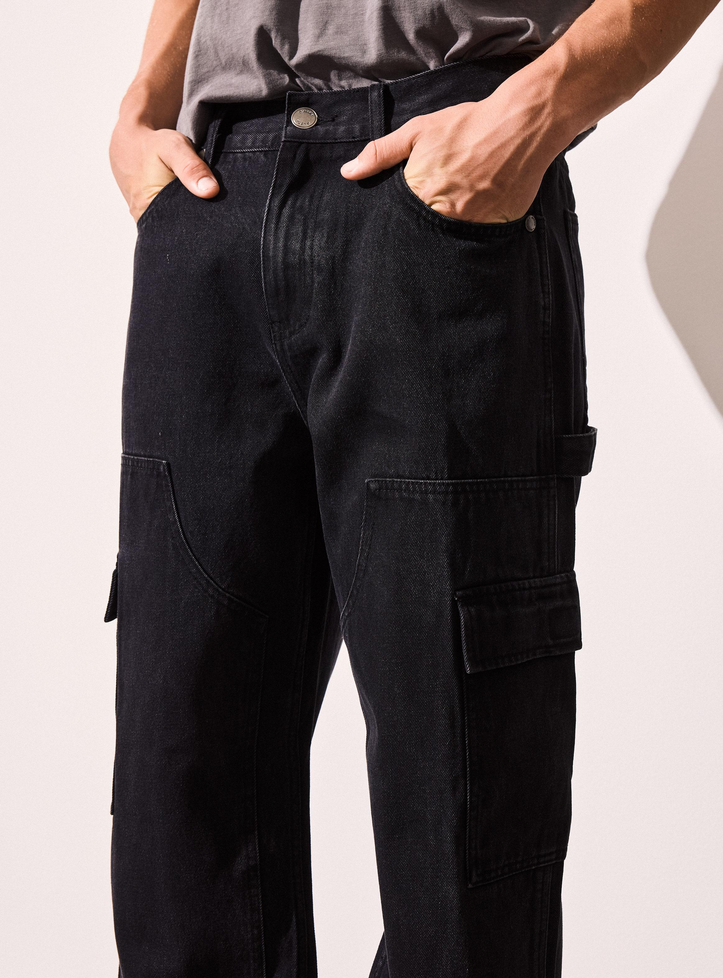 Jeans con Bolsillo Cargo-2