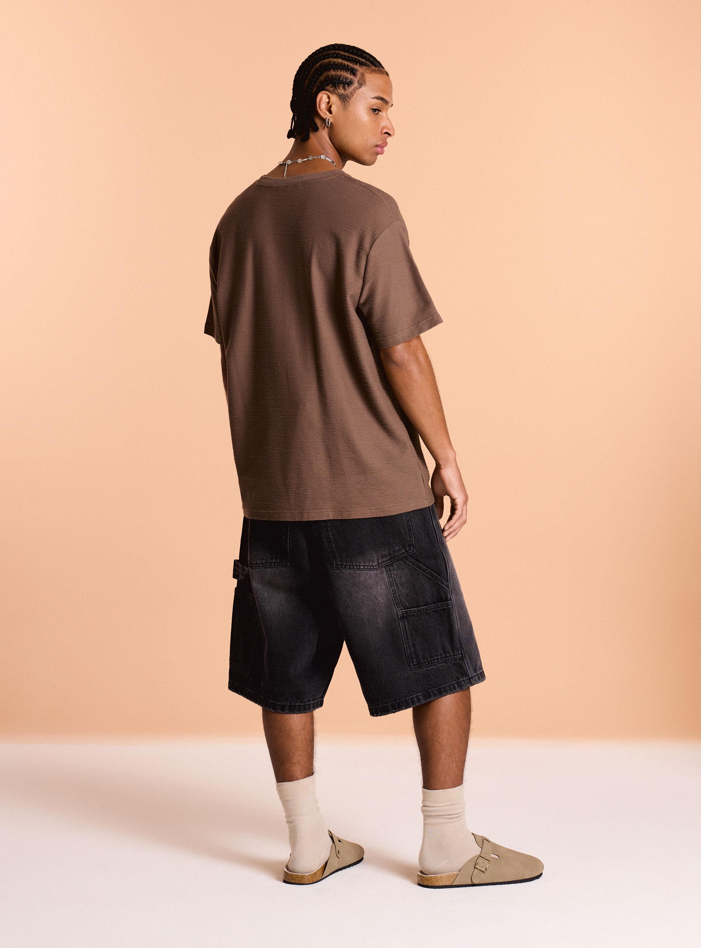 Polera Tela con Texturas Relaxed Fit-5