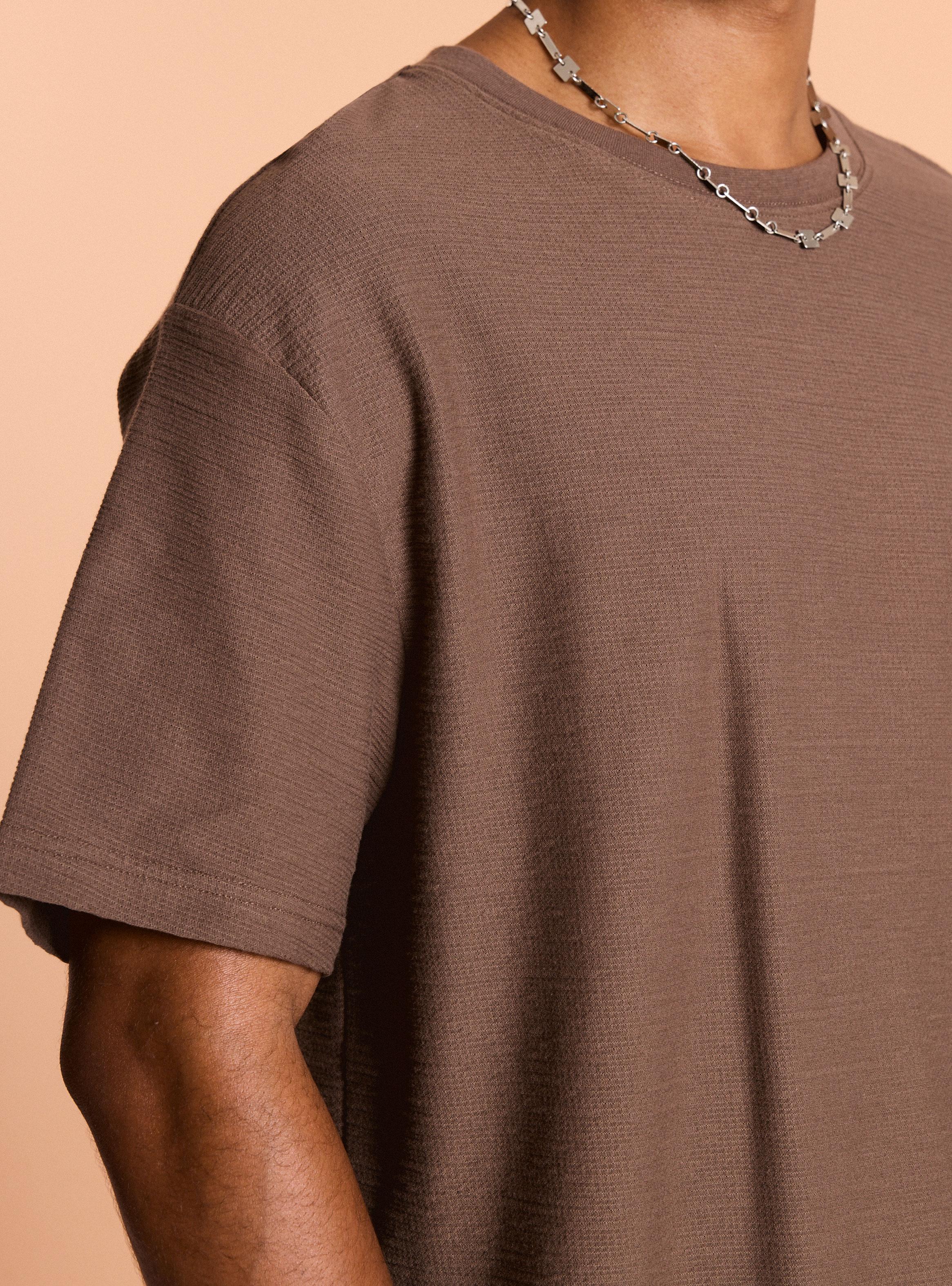 Polera Tela con Texturas Relaxed Fit-2