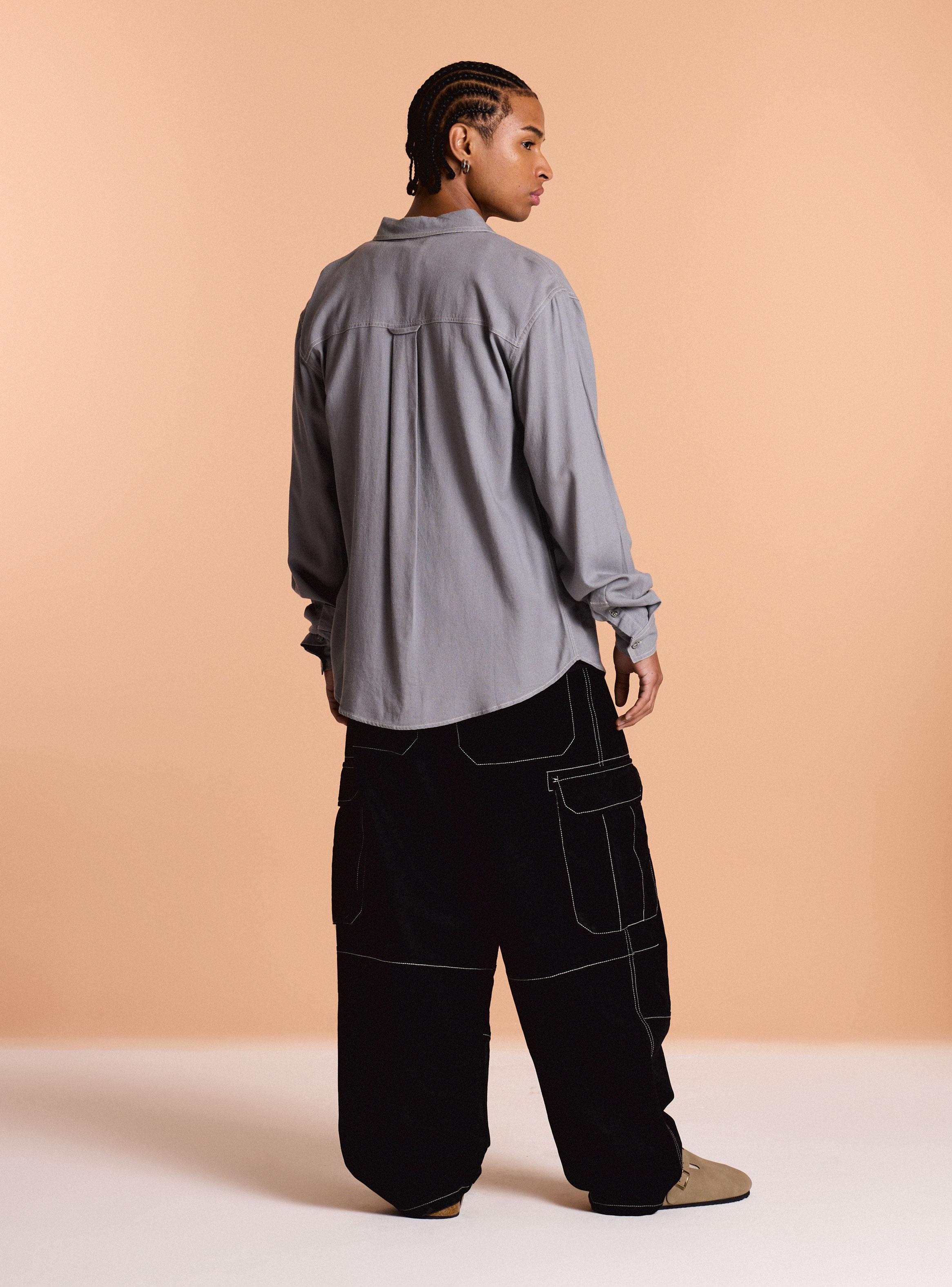 Camisa con Lino Hilos en Contraste Slim Fit-5