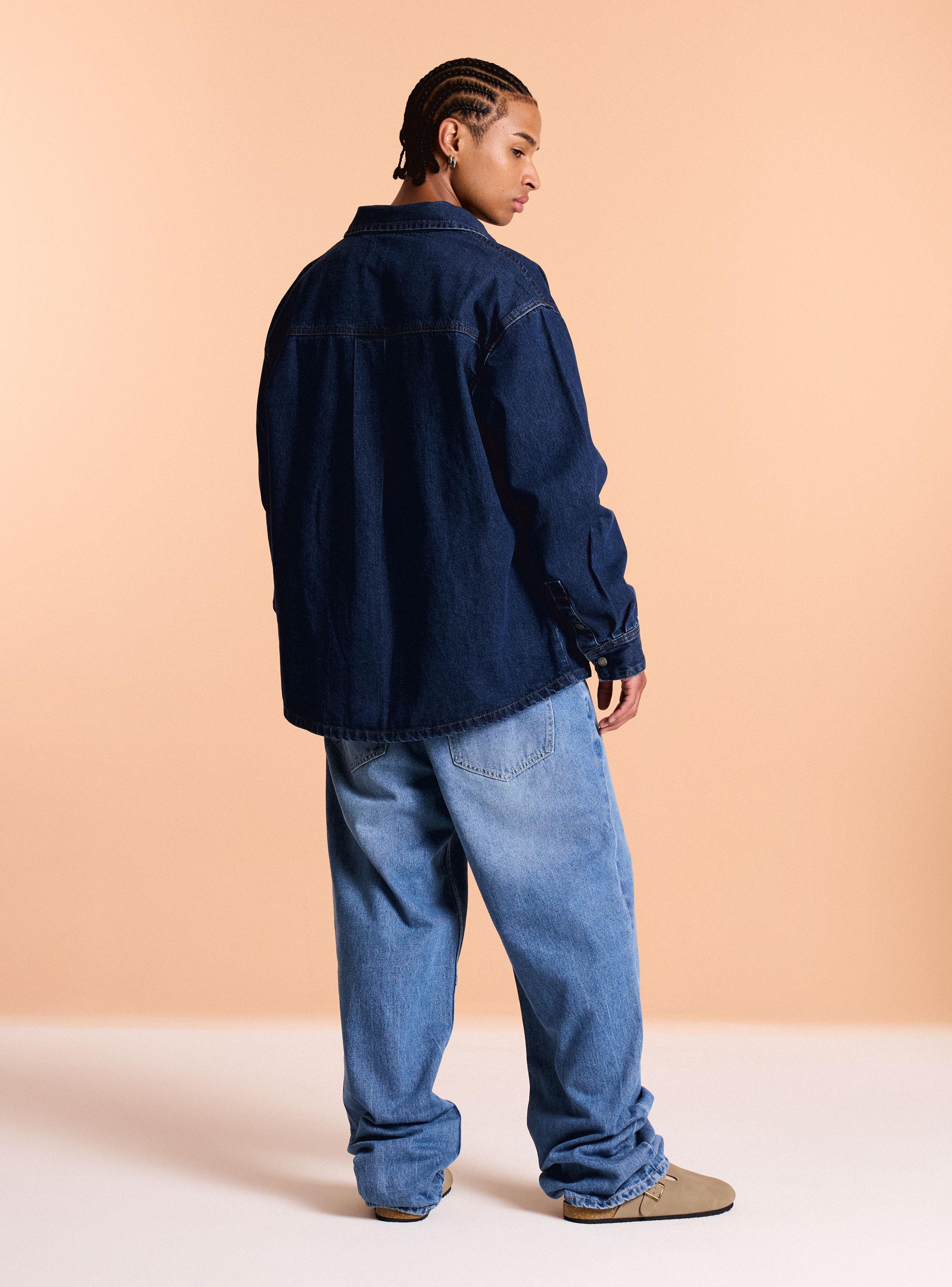 Camisa Sobrecamas de Mezclilla Oversize-5