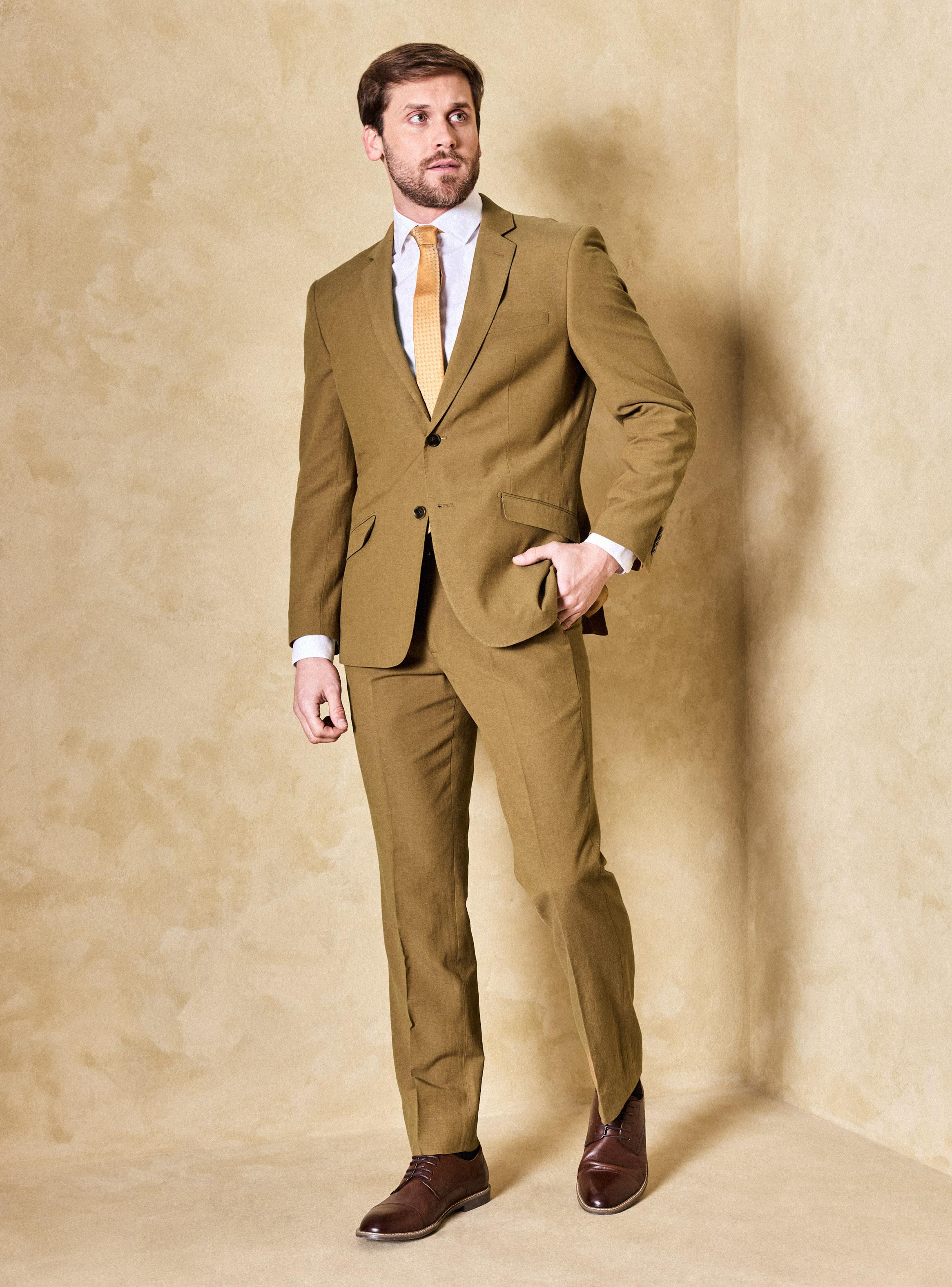 Traje Recto Slim Fit de Lino-2