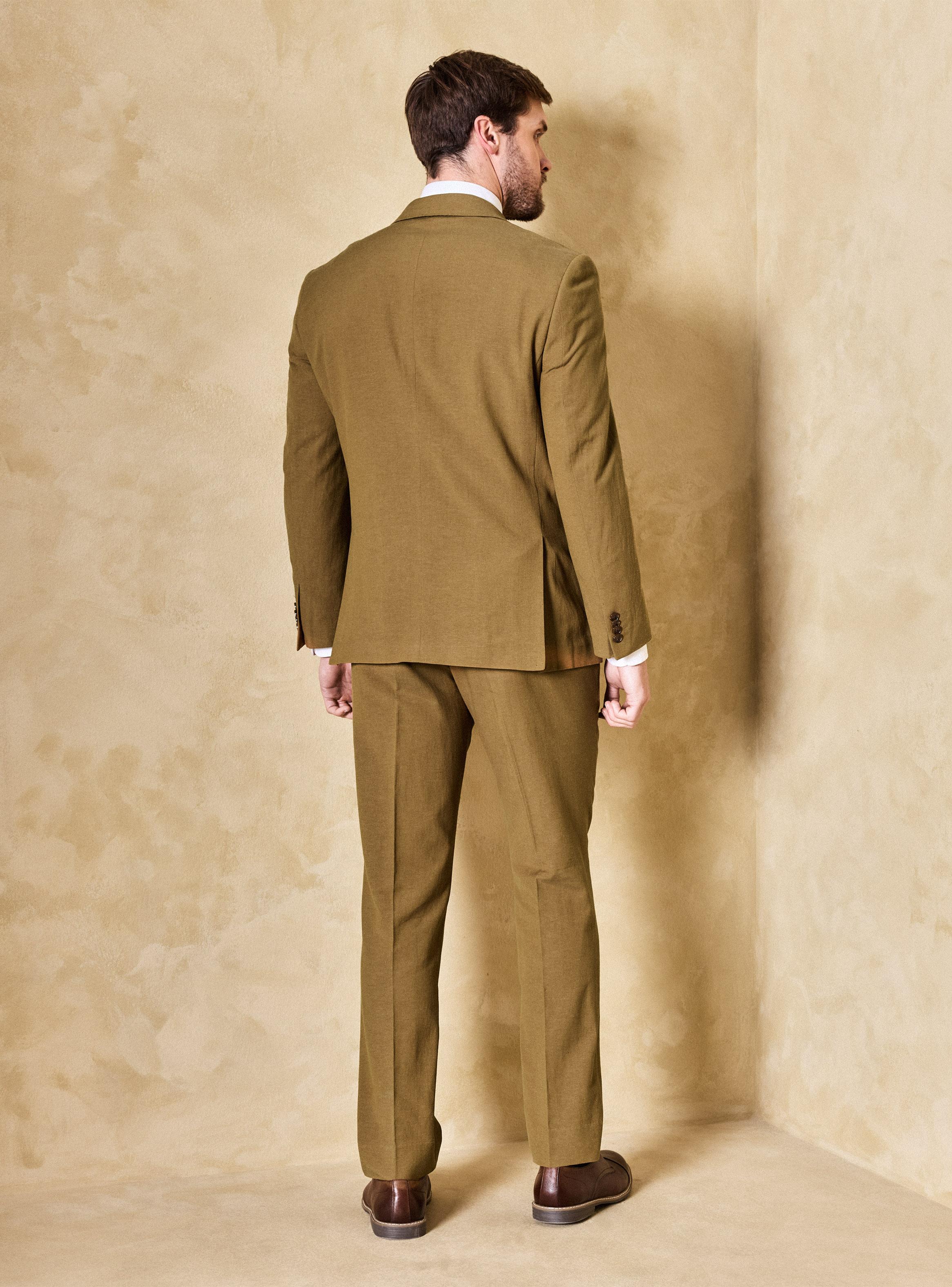 Traje Recto Slim Fit de Lino-3