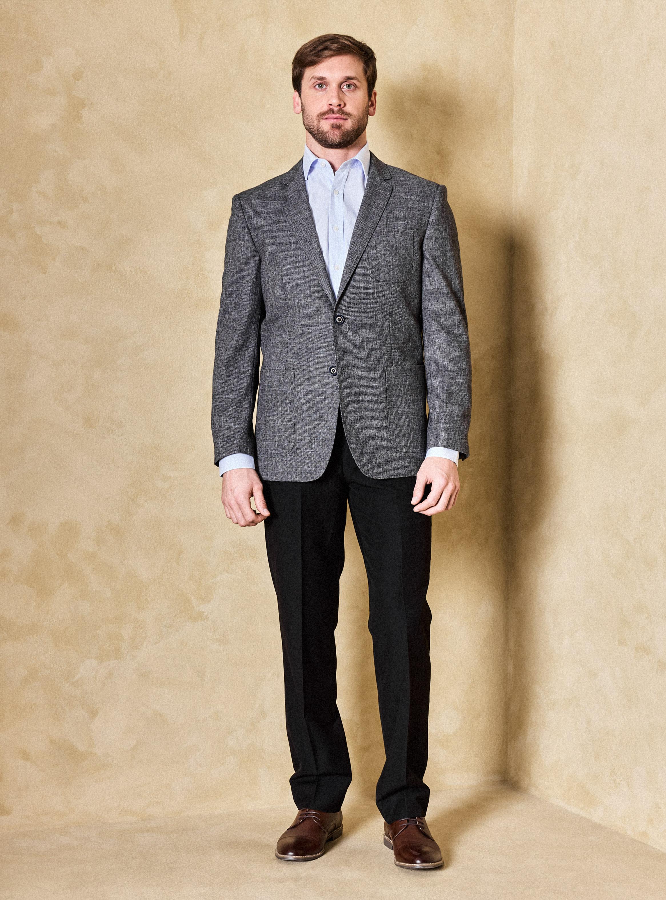 Vestón Recto Slim Fit con Lino Liso-2