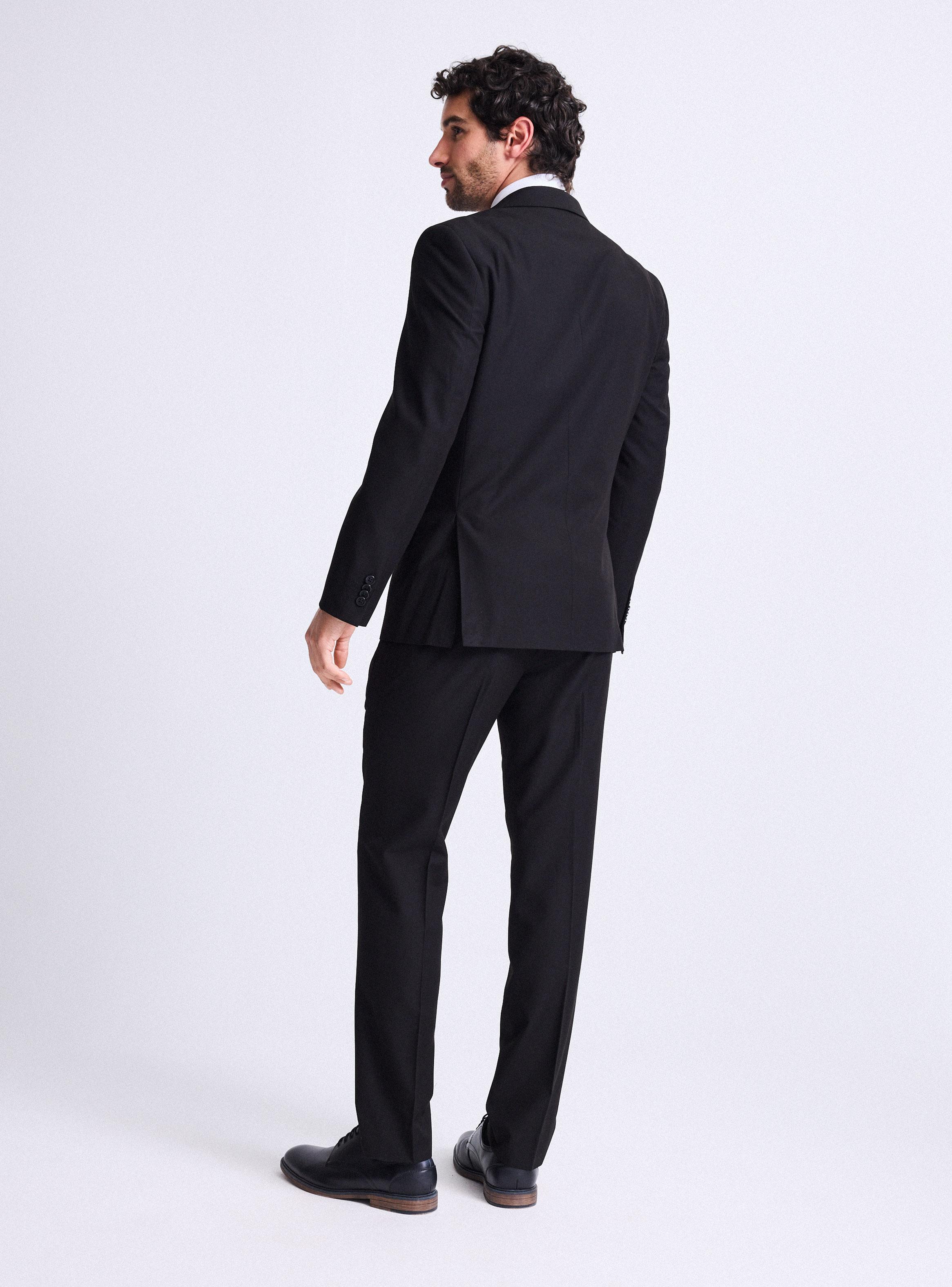 Traje Recto Slim Fit Lana Poliéster-5