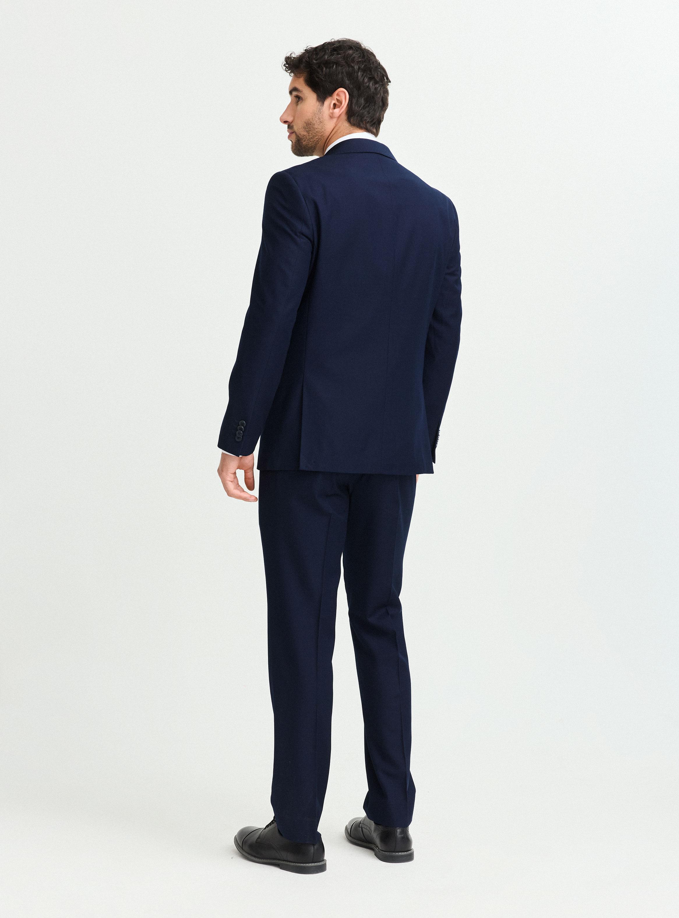 Traje Recto Lana Poliéster Liso Slim-5