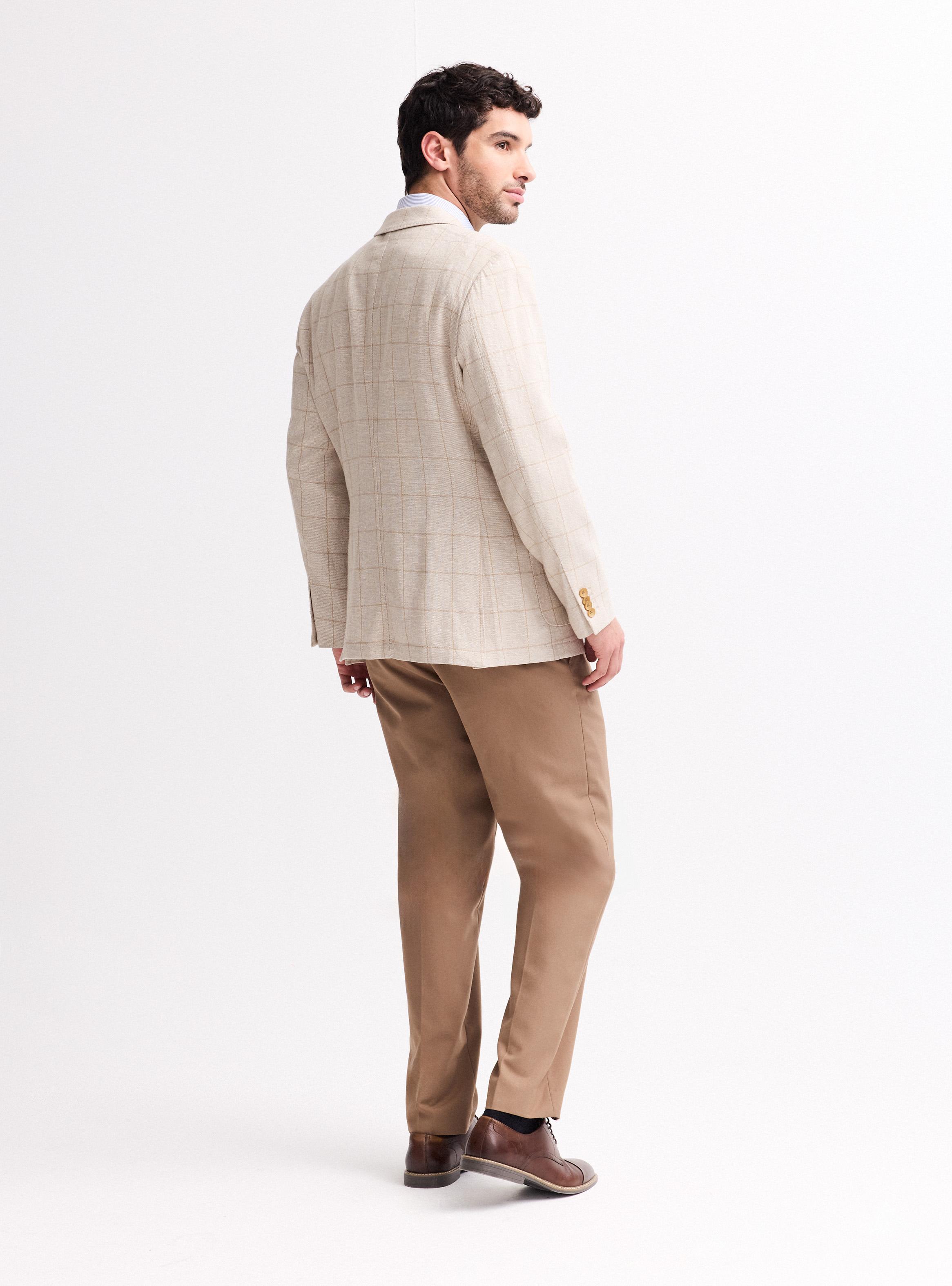 Vestón con Lino Fantasía Cuadro-5
