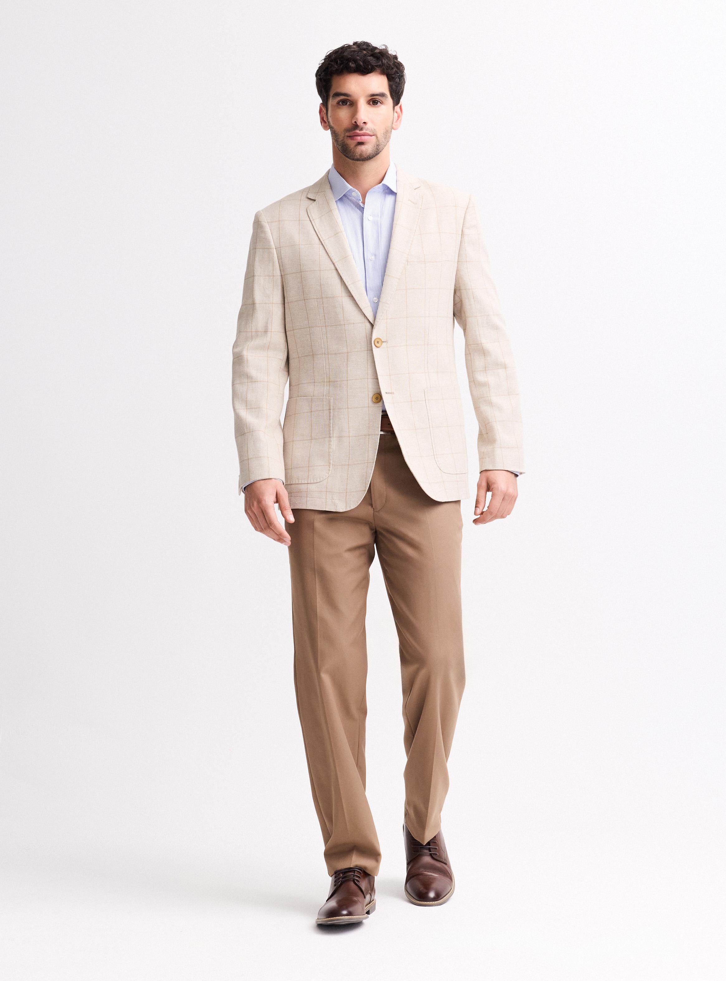 Vestón con Lino Fantasía Cuadro-4