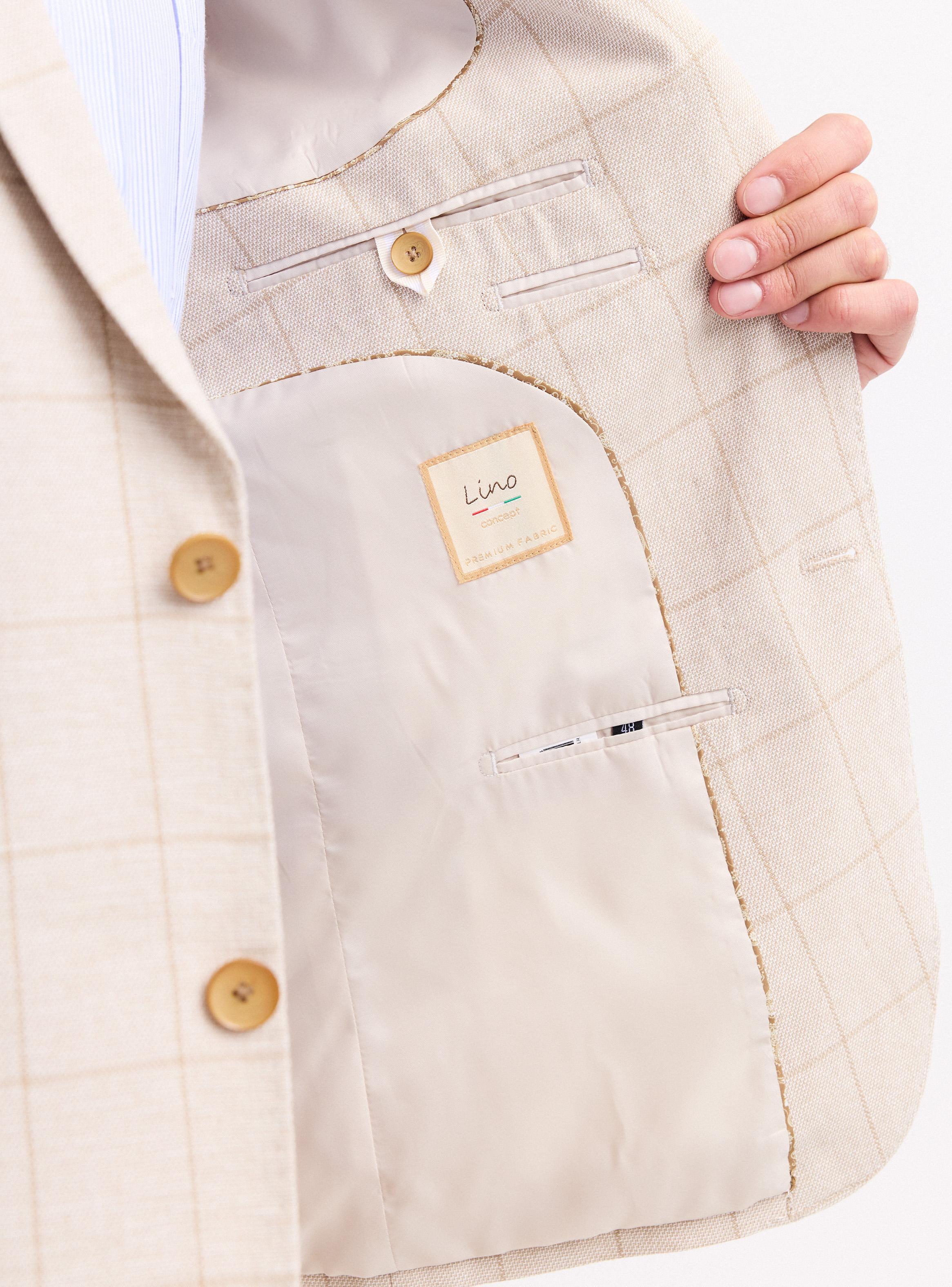 Vestón con Lino Fantasía Cuadro-3