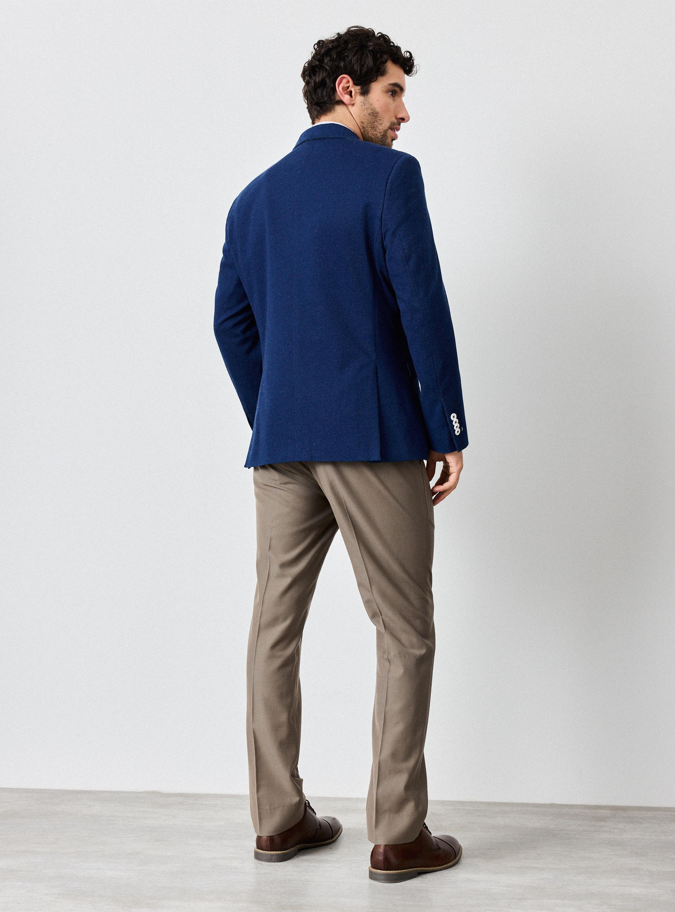 Vestón Recto Slim Fit Simil de Nim-5