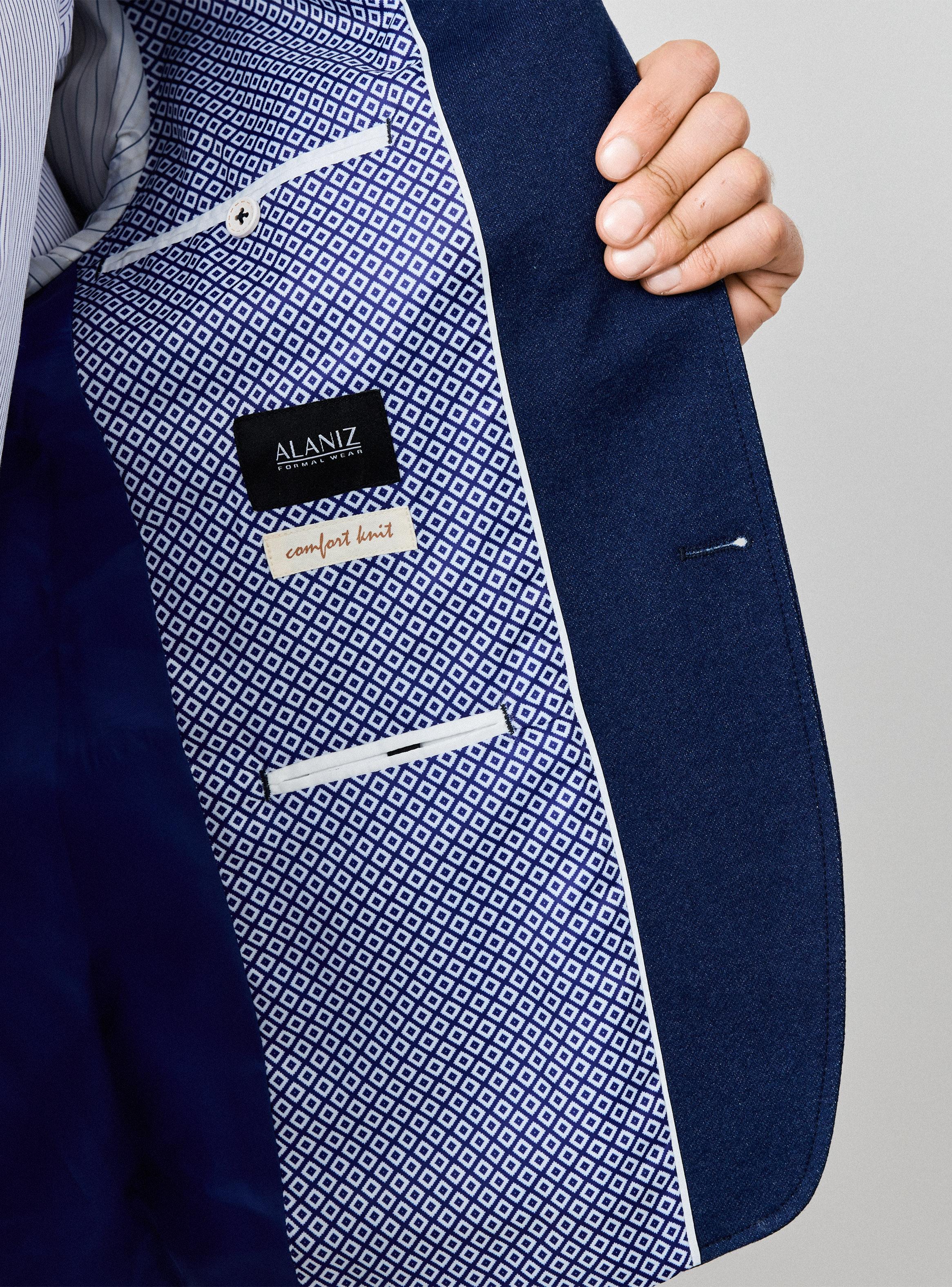 Vestón Recto Slim Fit Simil de Nim-3