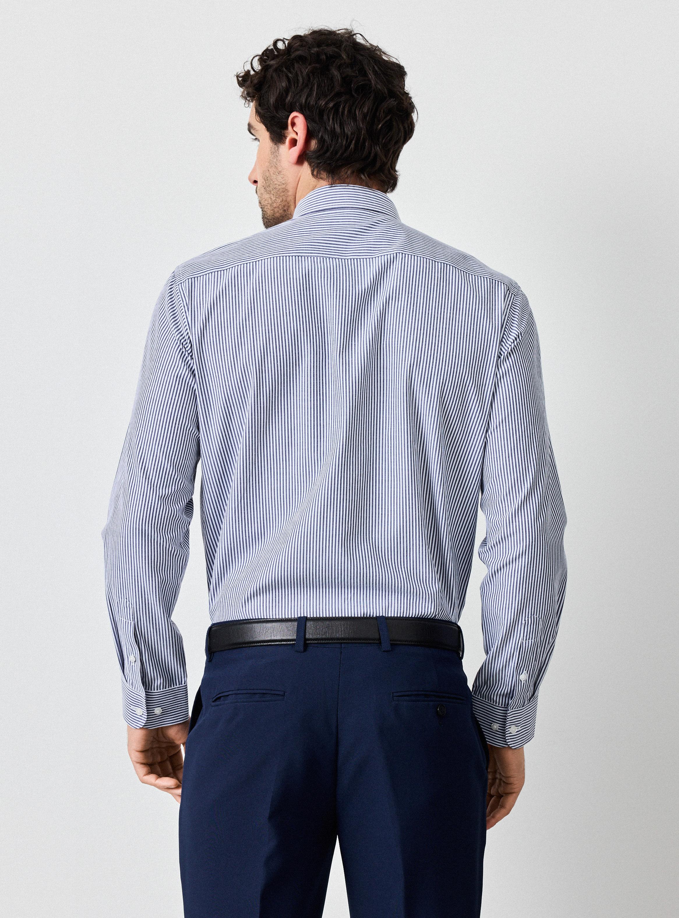 Camisa Slim Fantasía y Liso-1