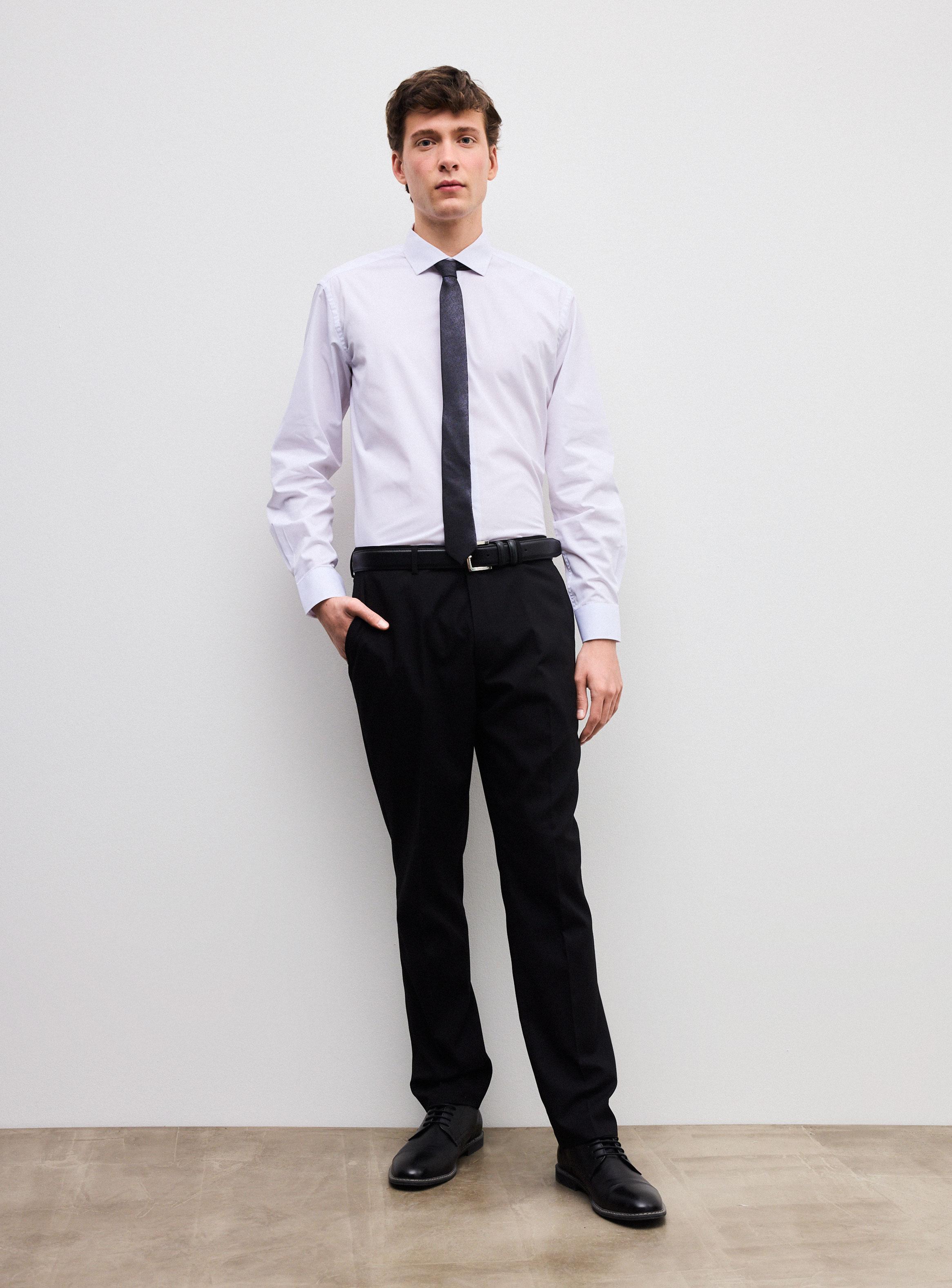 Camisa de Vestir Slim Fit Blanca-4
