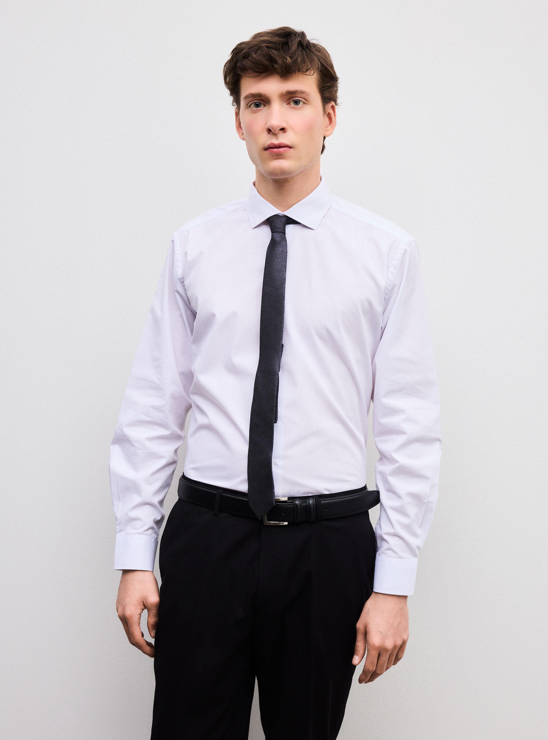 Camisa de Vestir Slim Fit Blanca-0