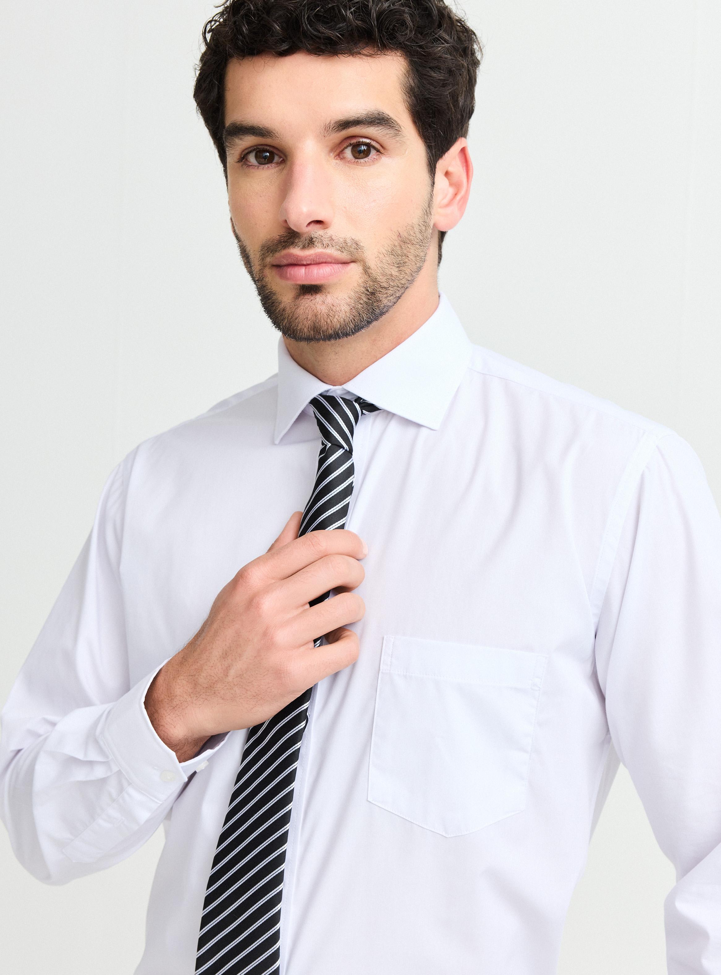 Camisa de Vestir Blanca Semi Slim-2