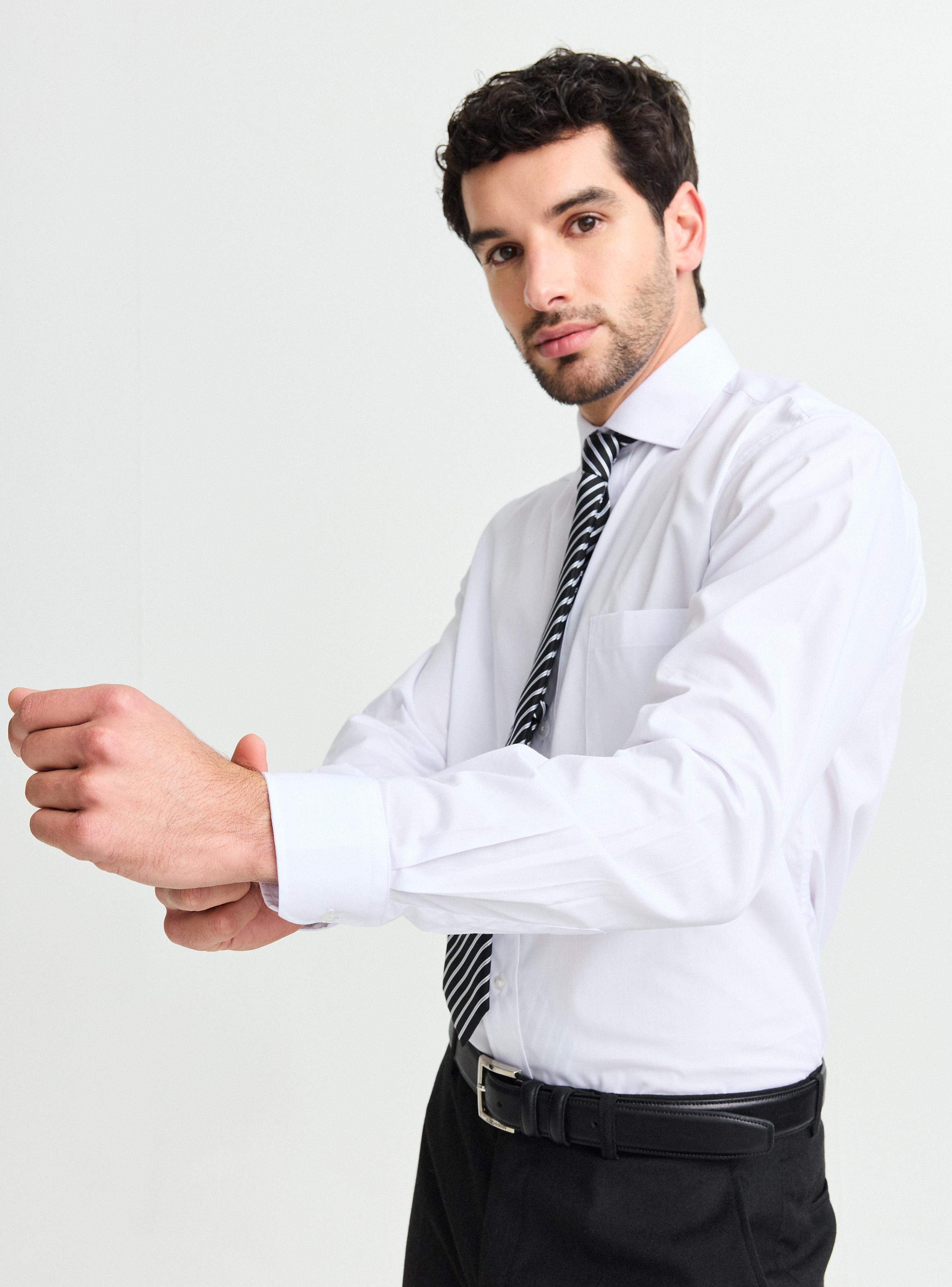 Camisa de Vestir Blanca Semi Slim-3