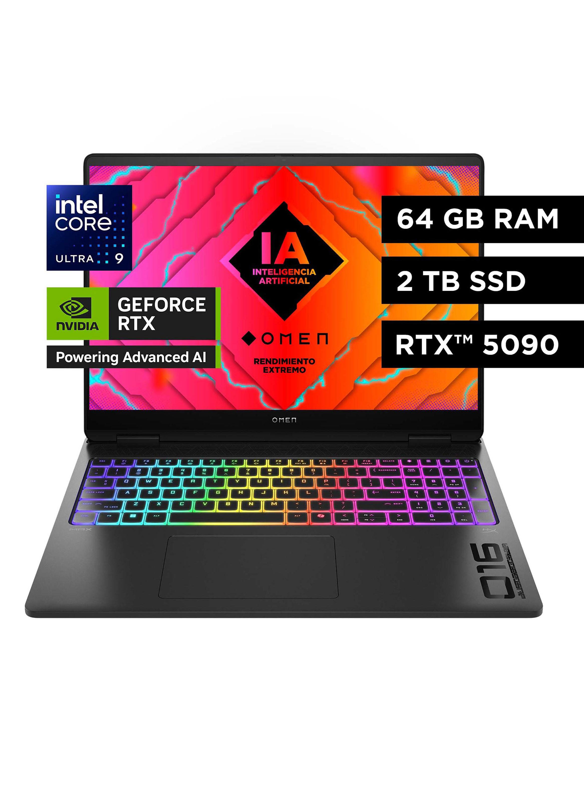 Notebook Gamer OMEN Max 16-AH0005LA Intel Core Ultra 9 RTX 5090 64GB RAM 2TB SSD 16' 240Hz-2