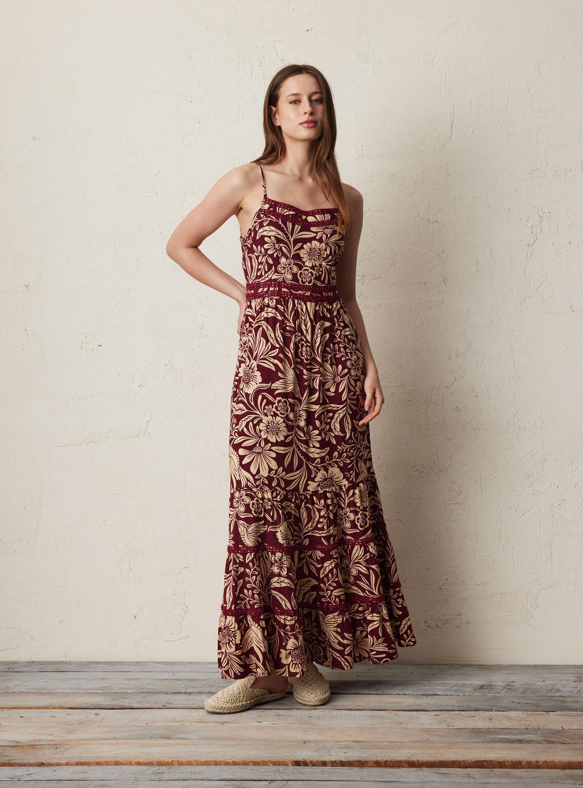 Vestido con Cortes Espalda Elasticada-4
