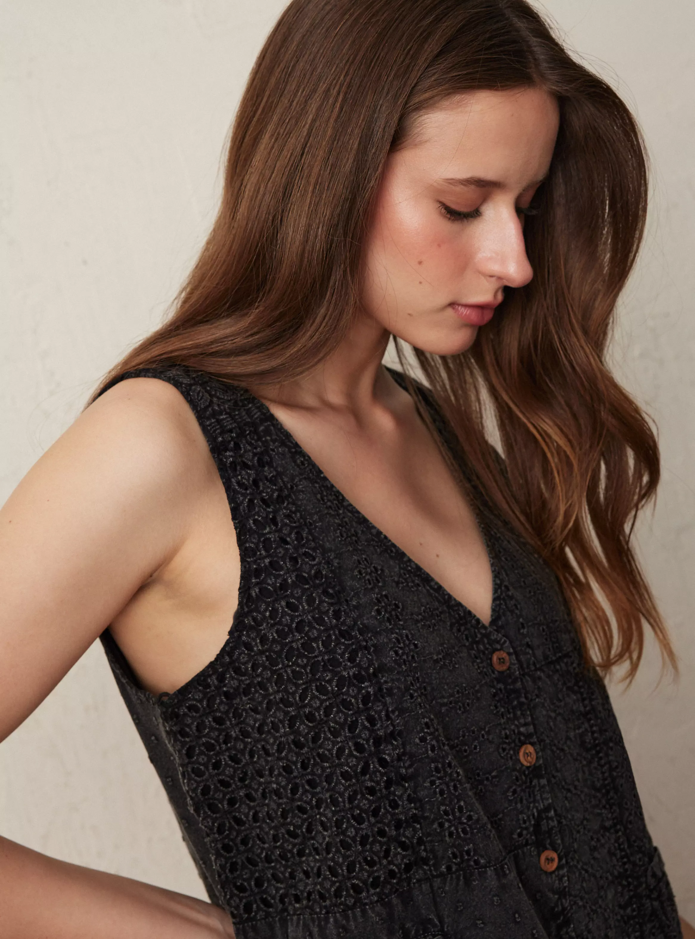 Blusa Tipo Vest Patchwork con Bordado-2
