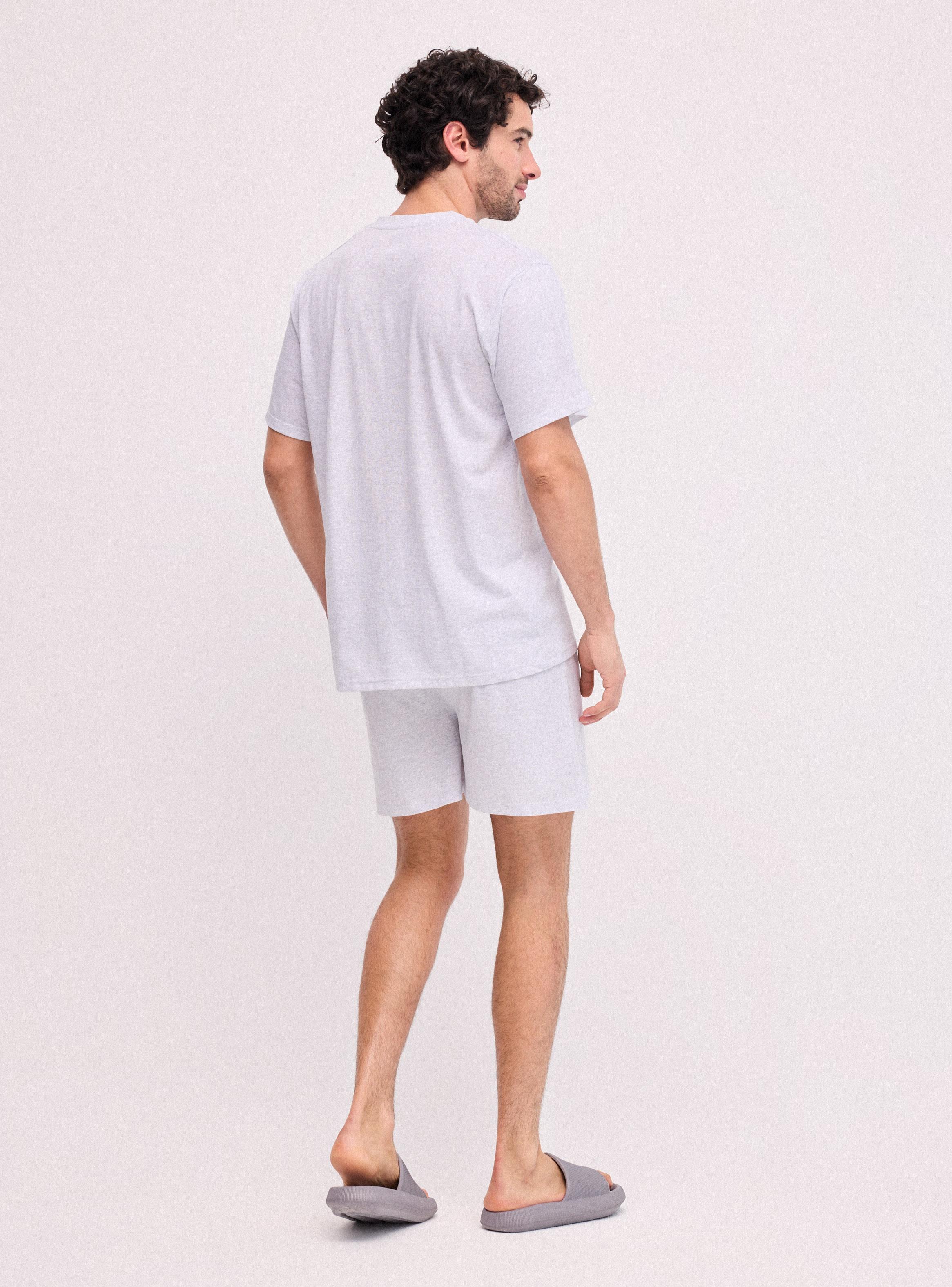 Pijama Corto Cuello En V Algodón-5