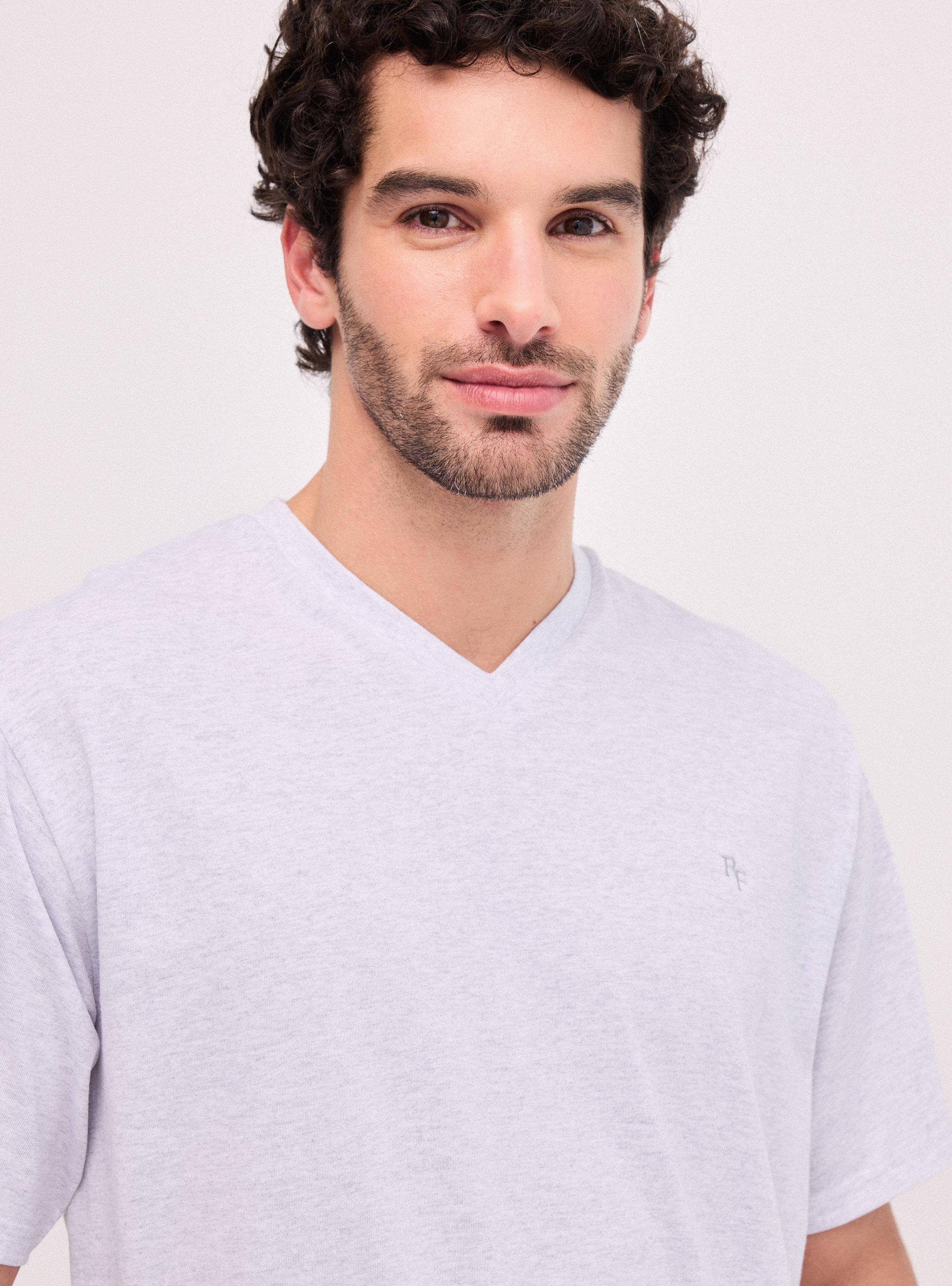 Pijama Corto Cuello En V Algodón-2