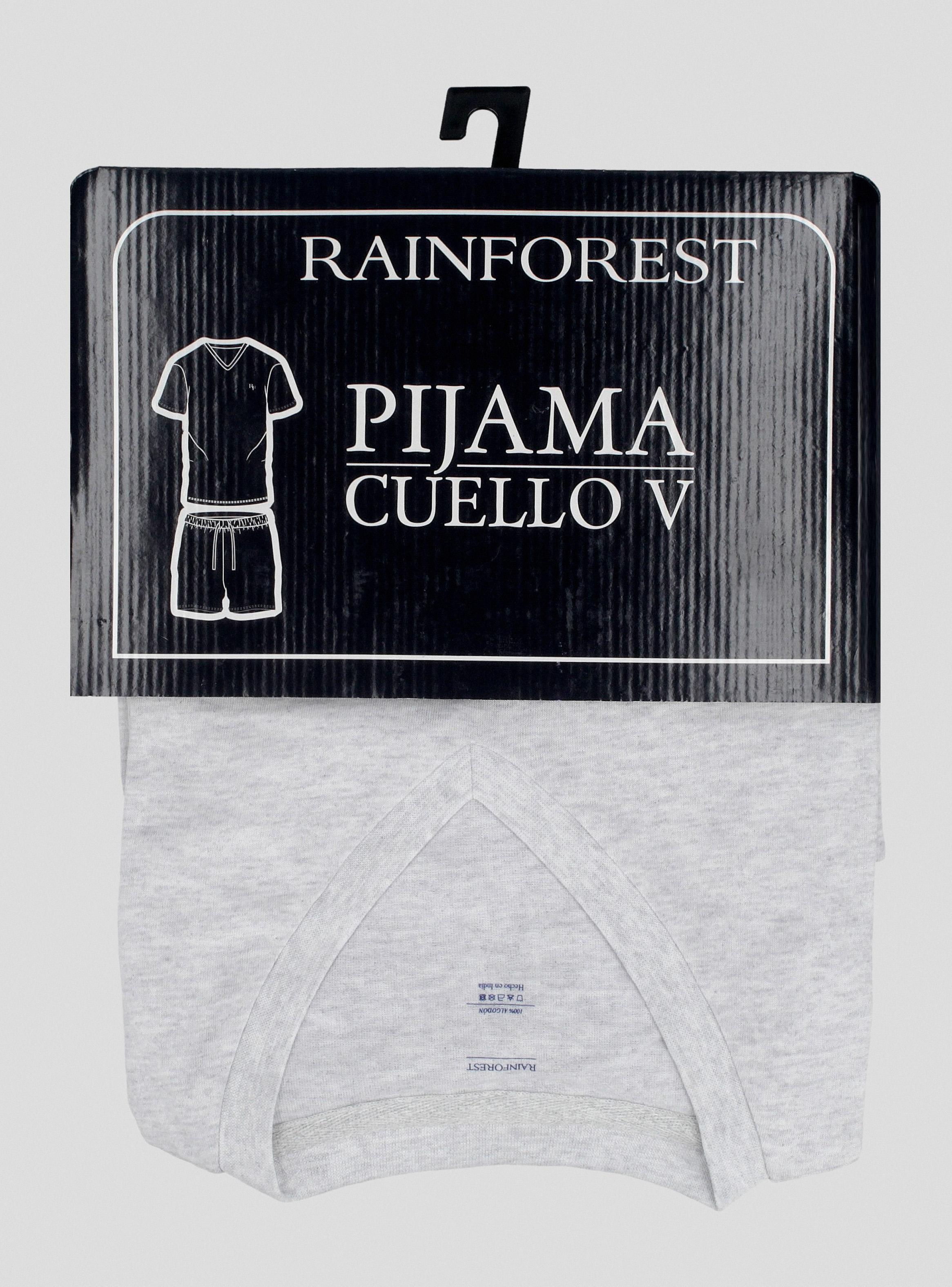 Pijama Corto Cuello En V Algodón-6