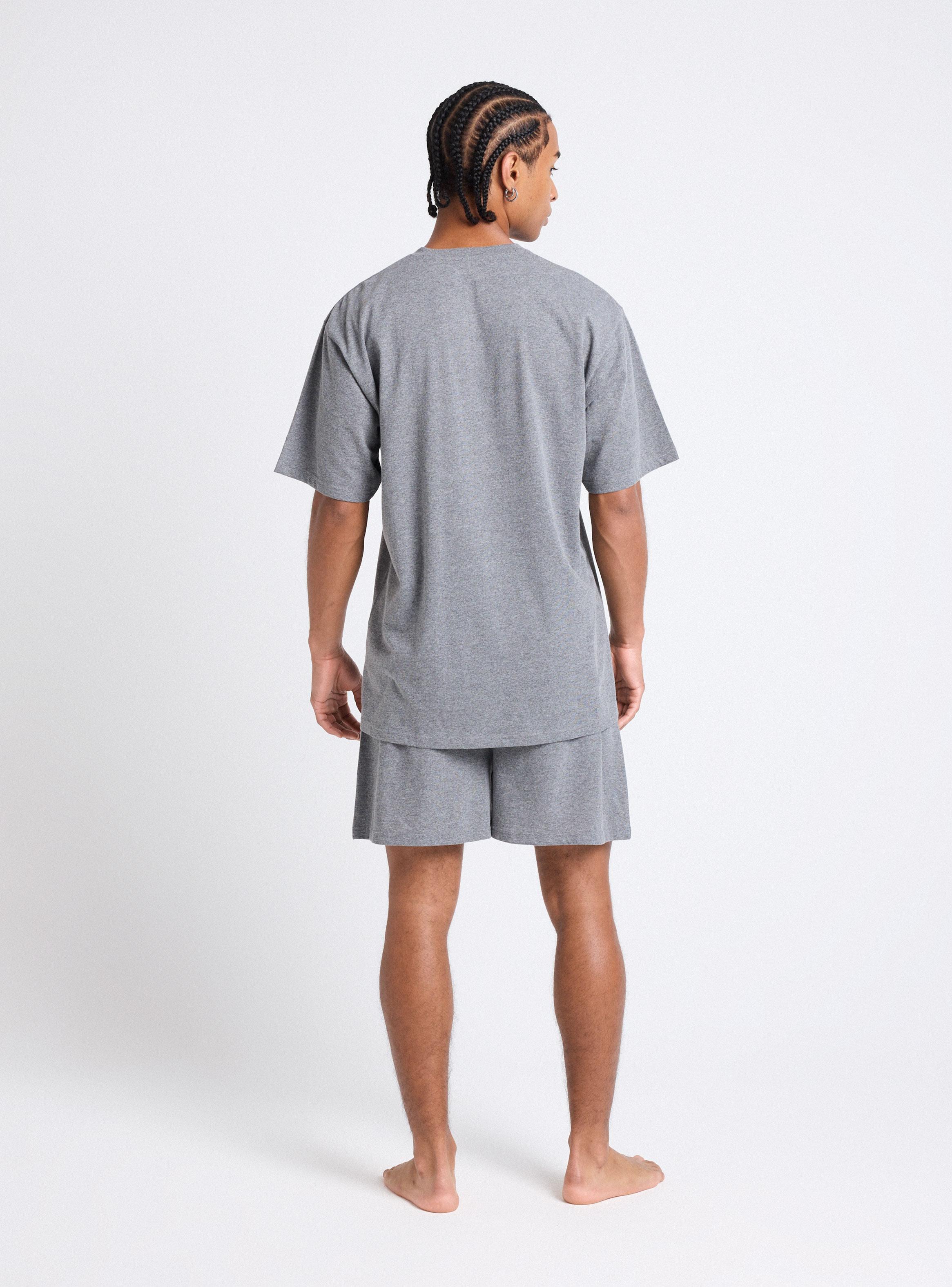 Pijama Corto Basic Cuello En V Algodón-5