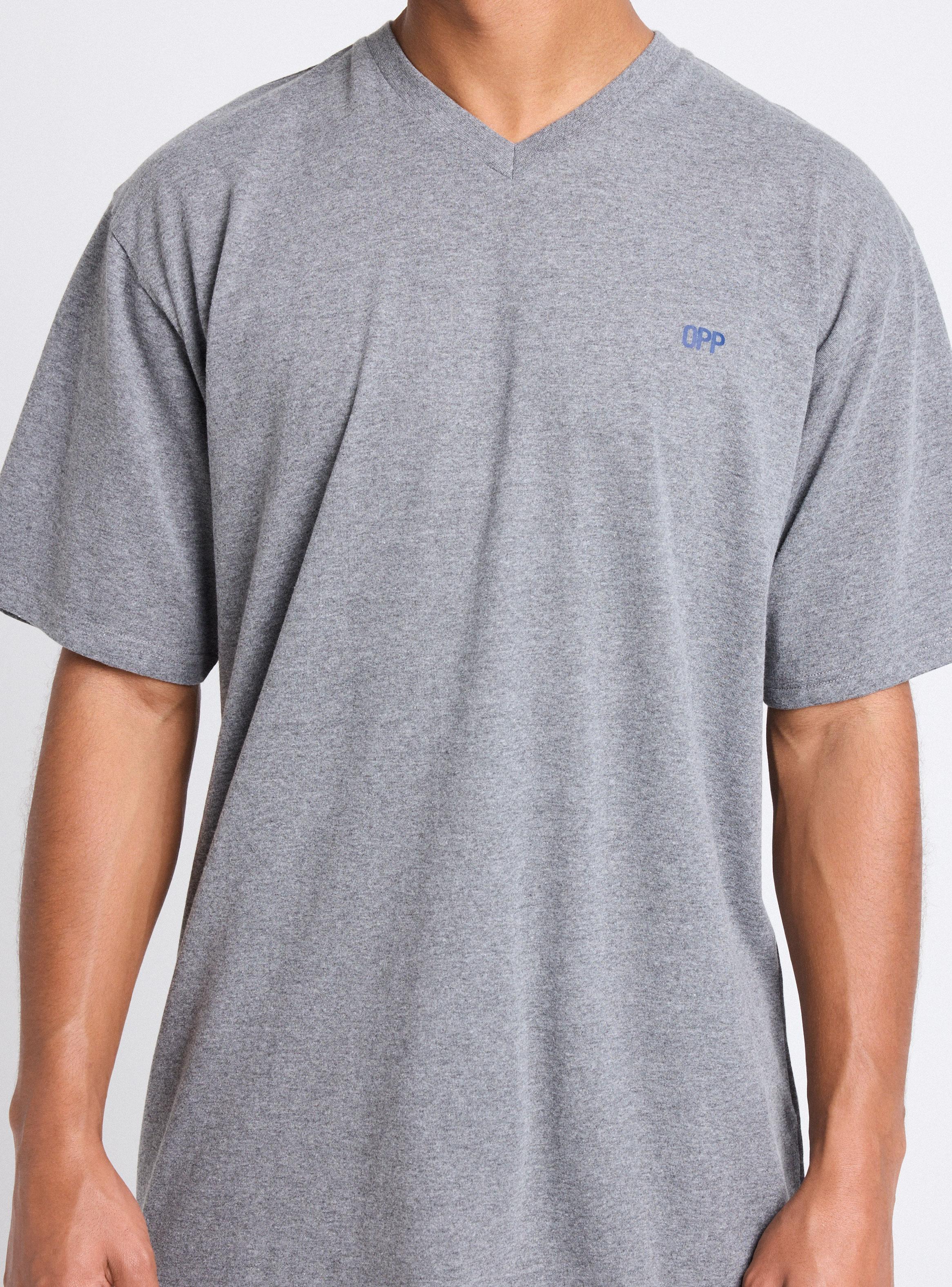 Pijama Corto Basic Cuello En V Algodón-2