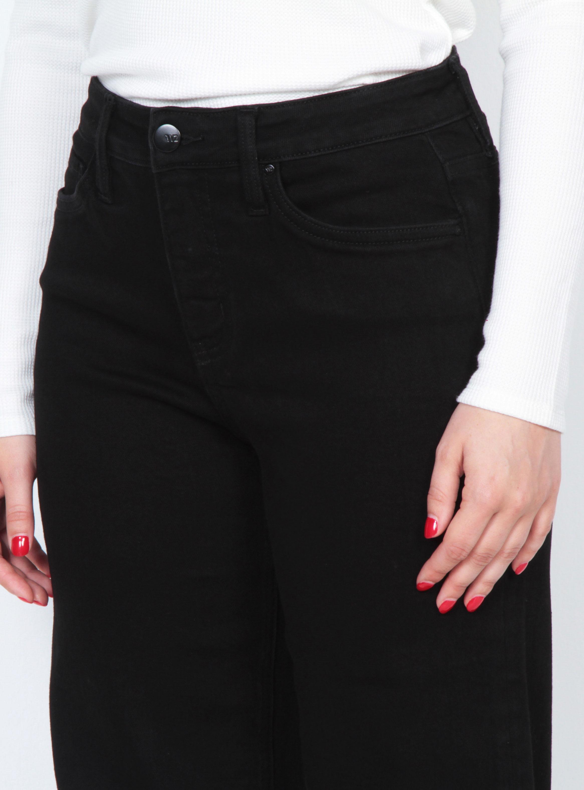 Jeans Corte Wide Leg con Tiro Alto Pretina -2