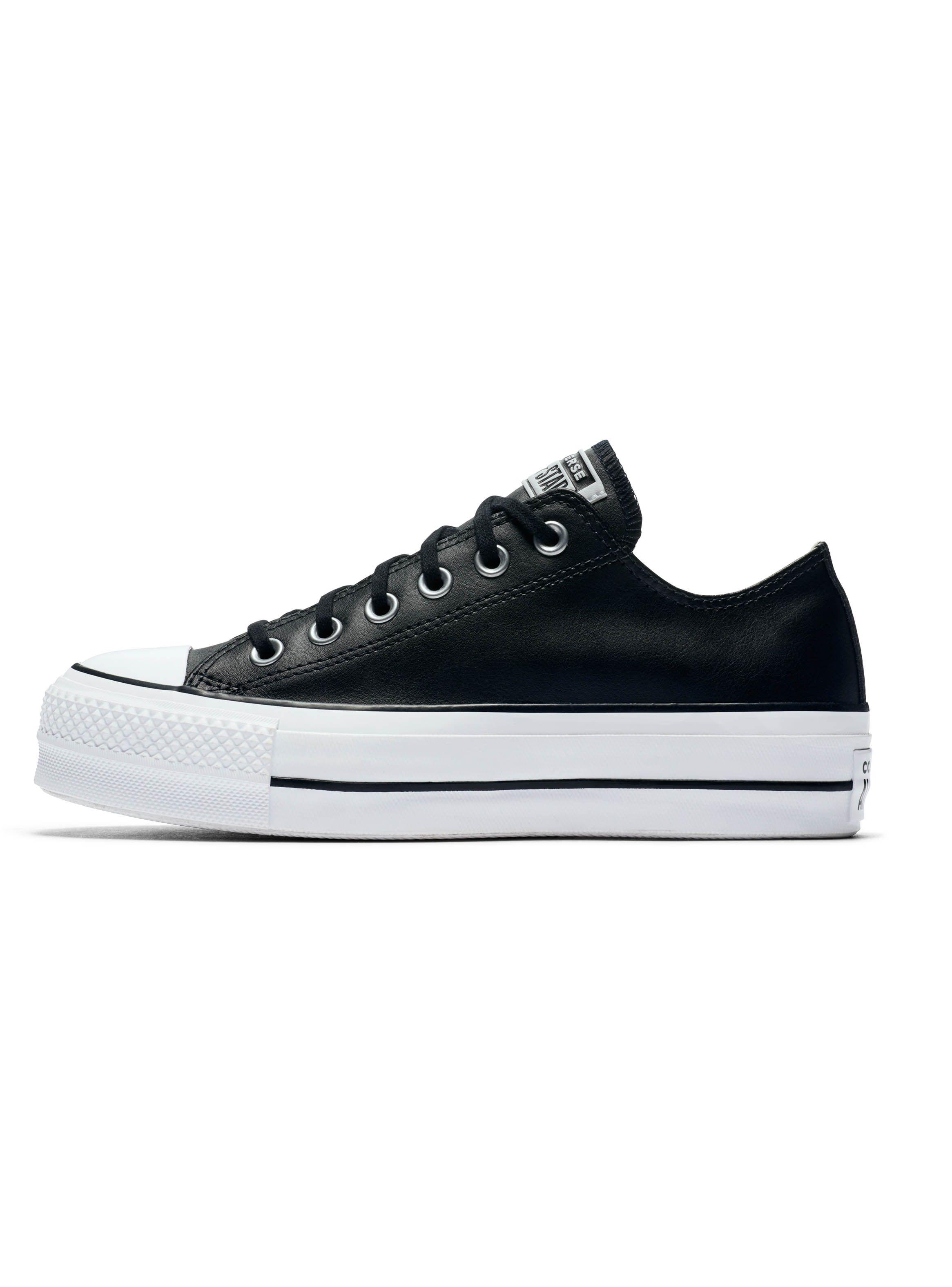 Zapatilla Converse Plataforma Urbana Negra Mujer-1