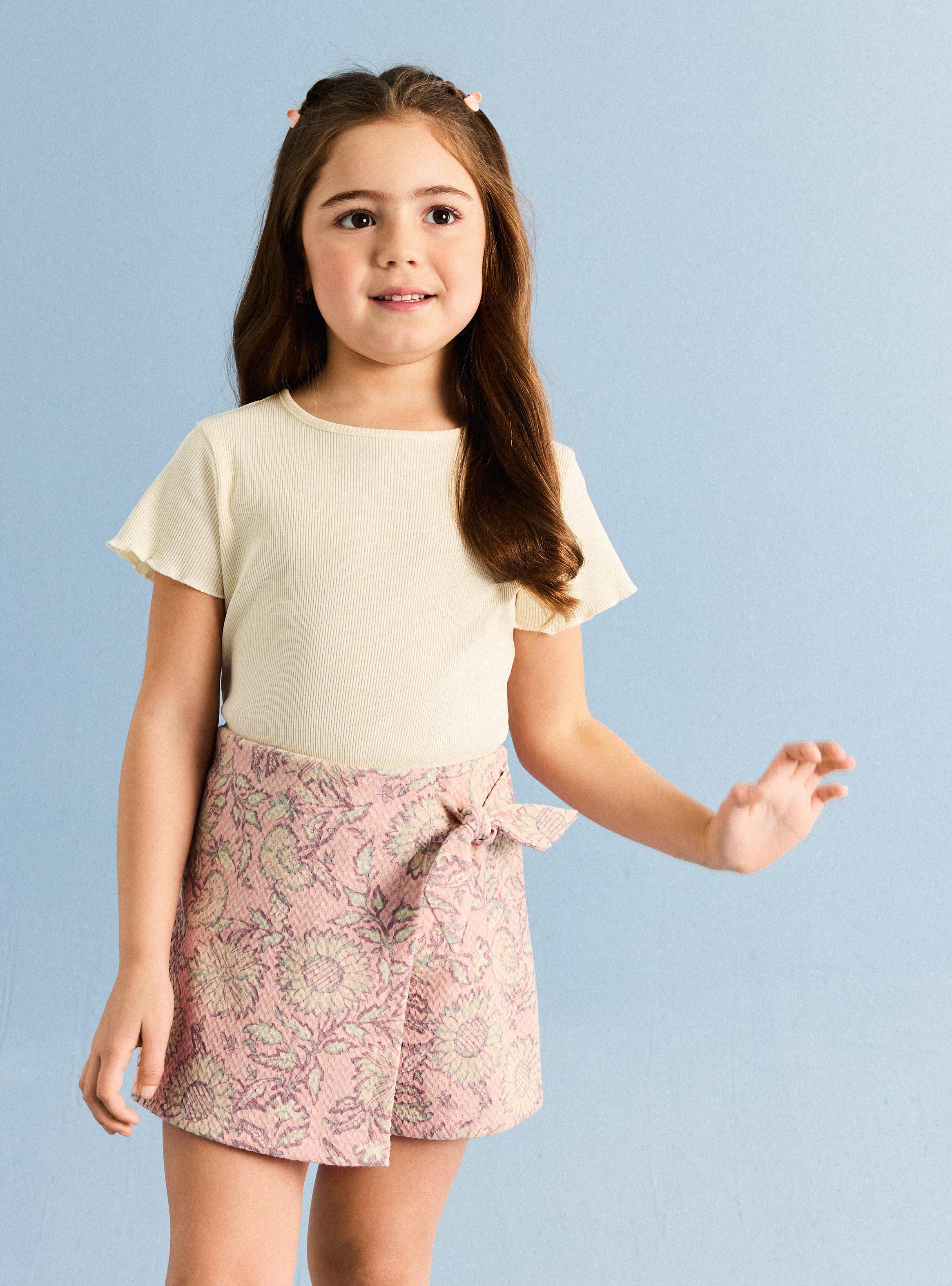 Polera Rib Lisa Color Niña-4