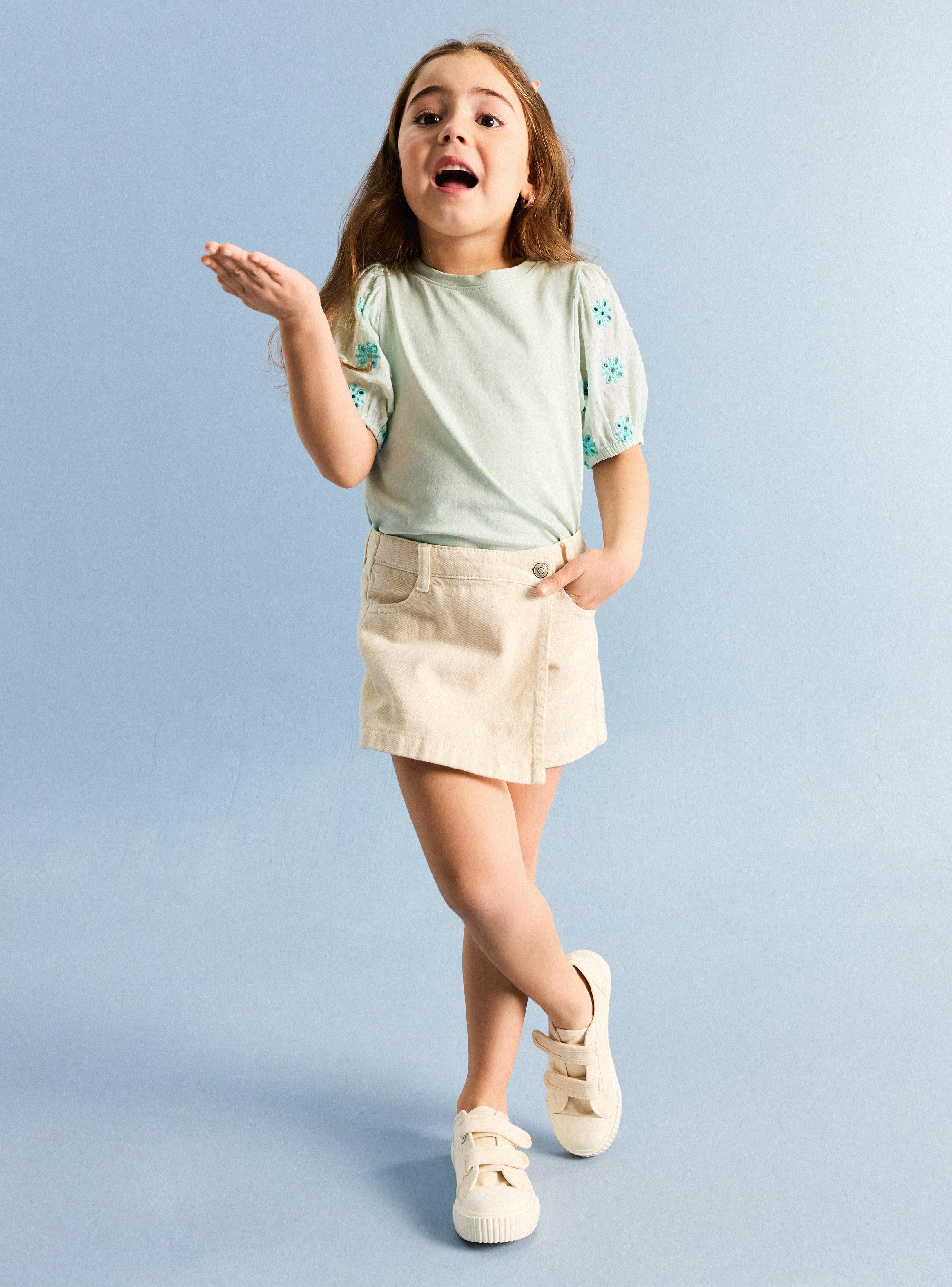 Short Tipo Falda Denim Color-4