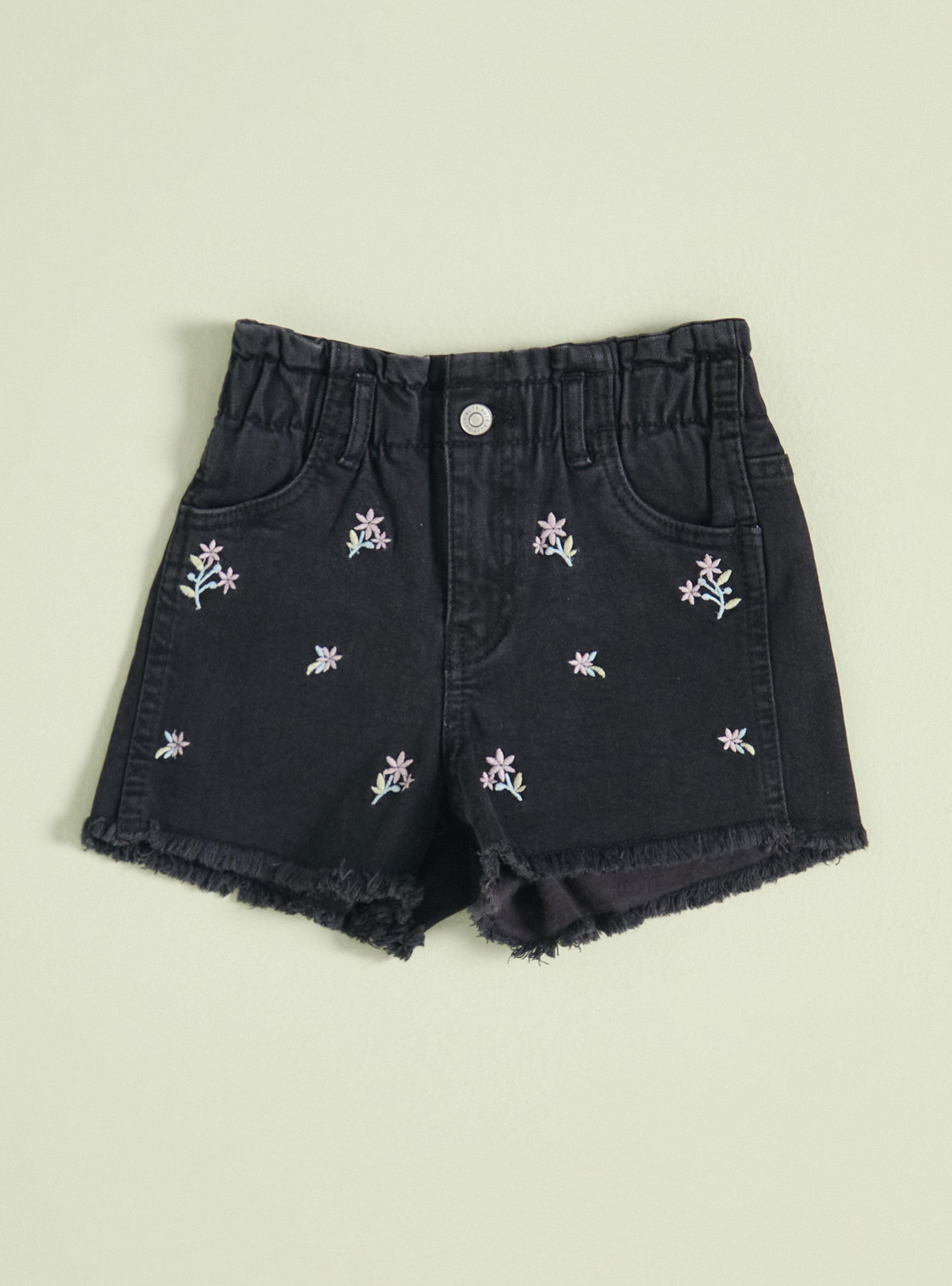 Short Denim Bordado Niña-0
