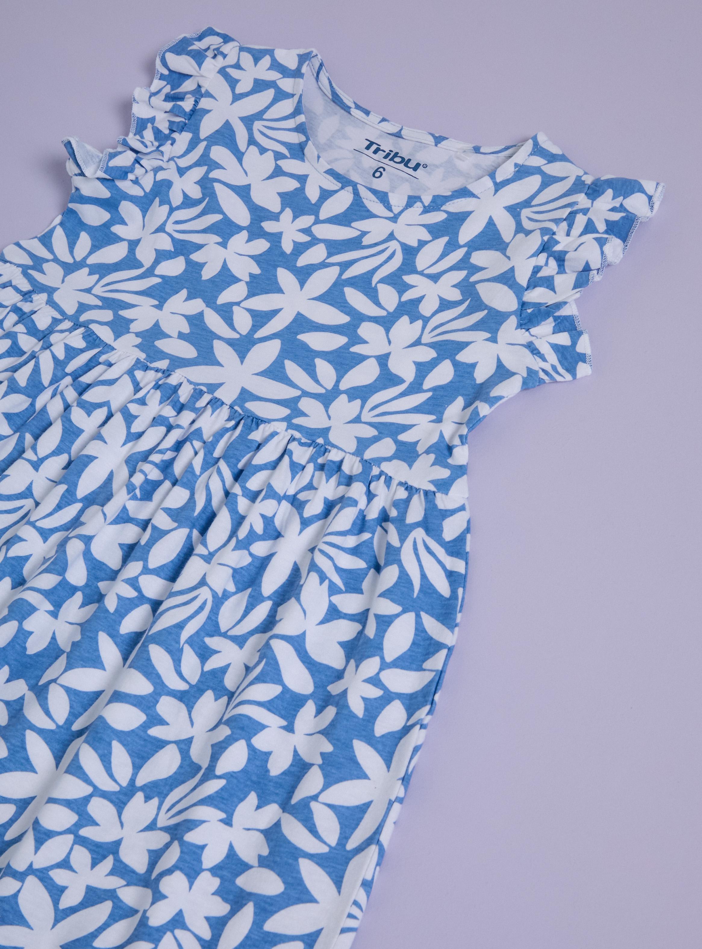 Vestido Estampado con Mangas Vuelos-2