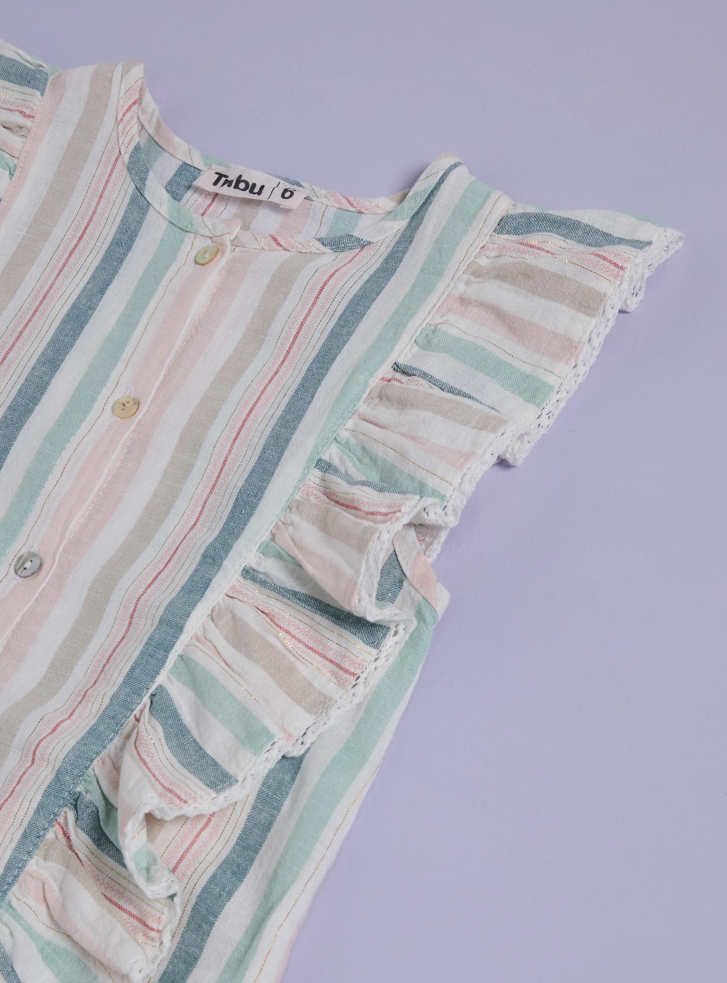 Blusa Rayas de Lino y Lurex Niña-2