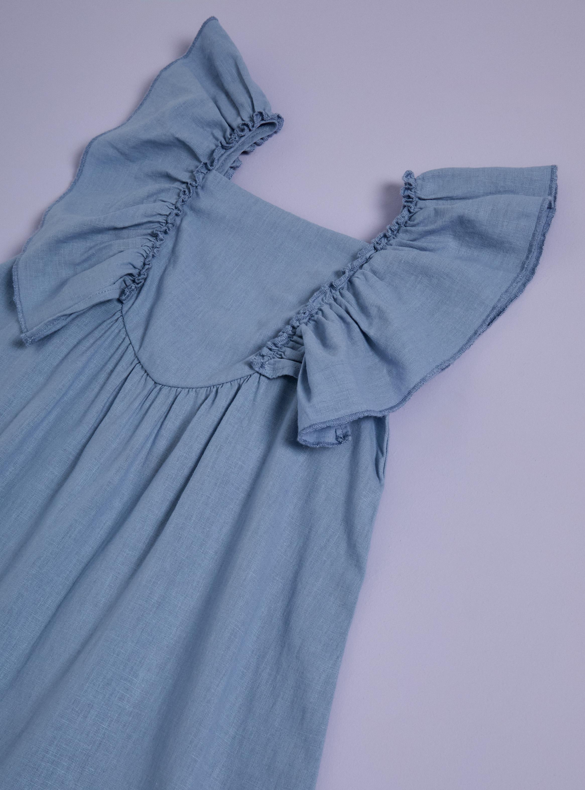 Vestido Liso de Lino Niña-2