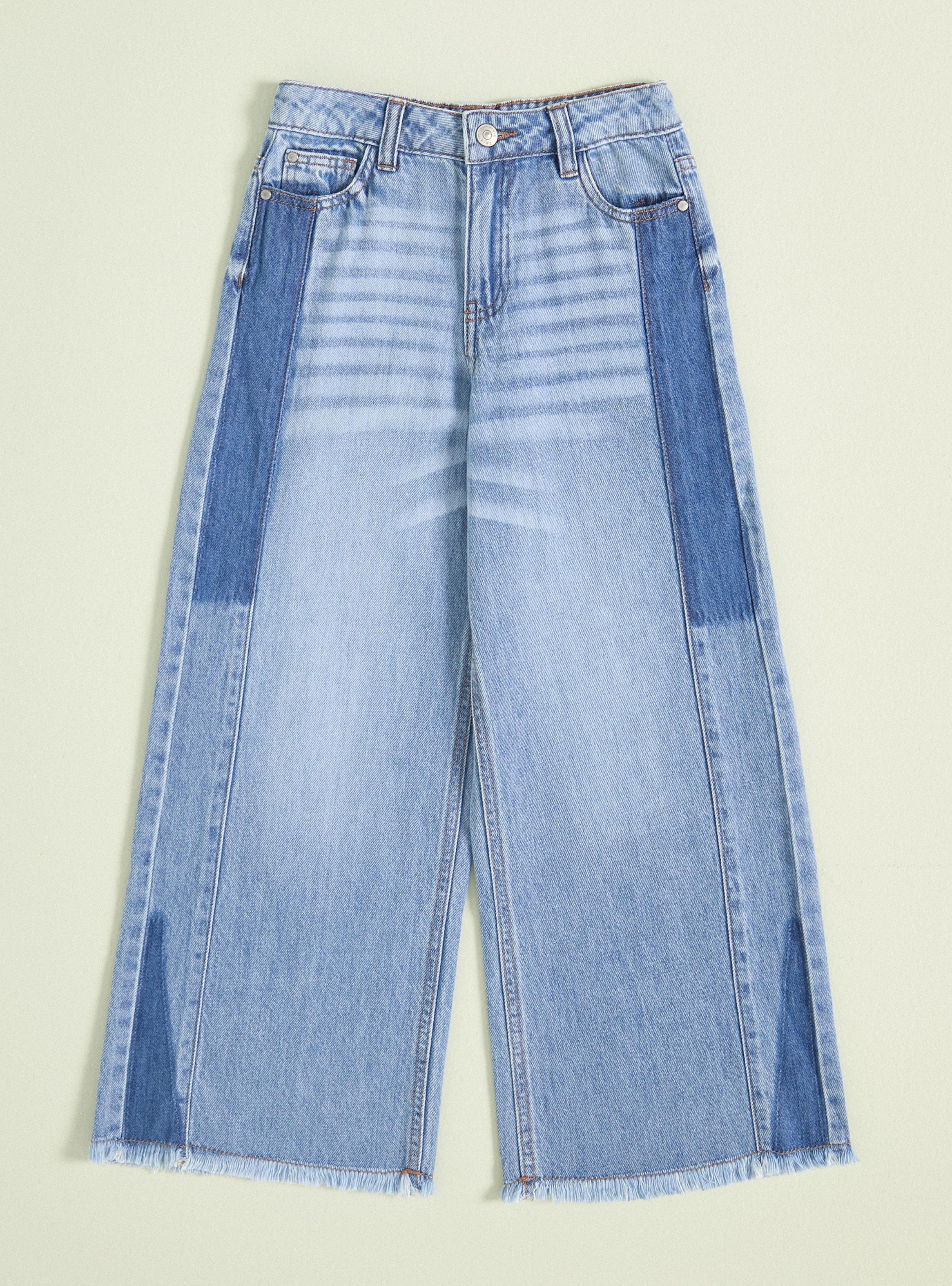 Jeans Wide Leg de Algodón Niña-2