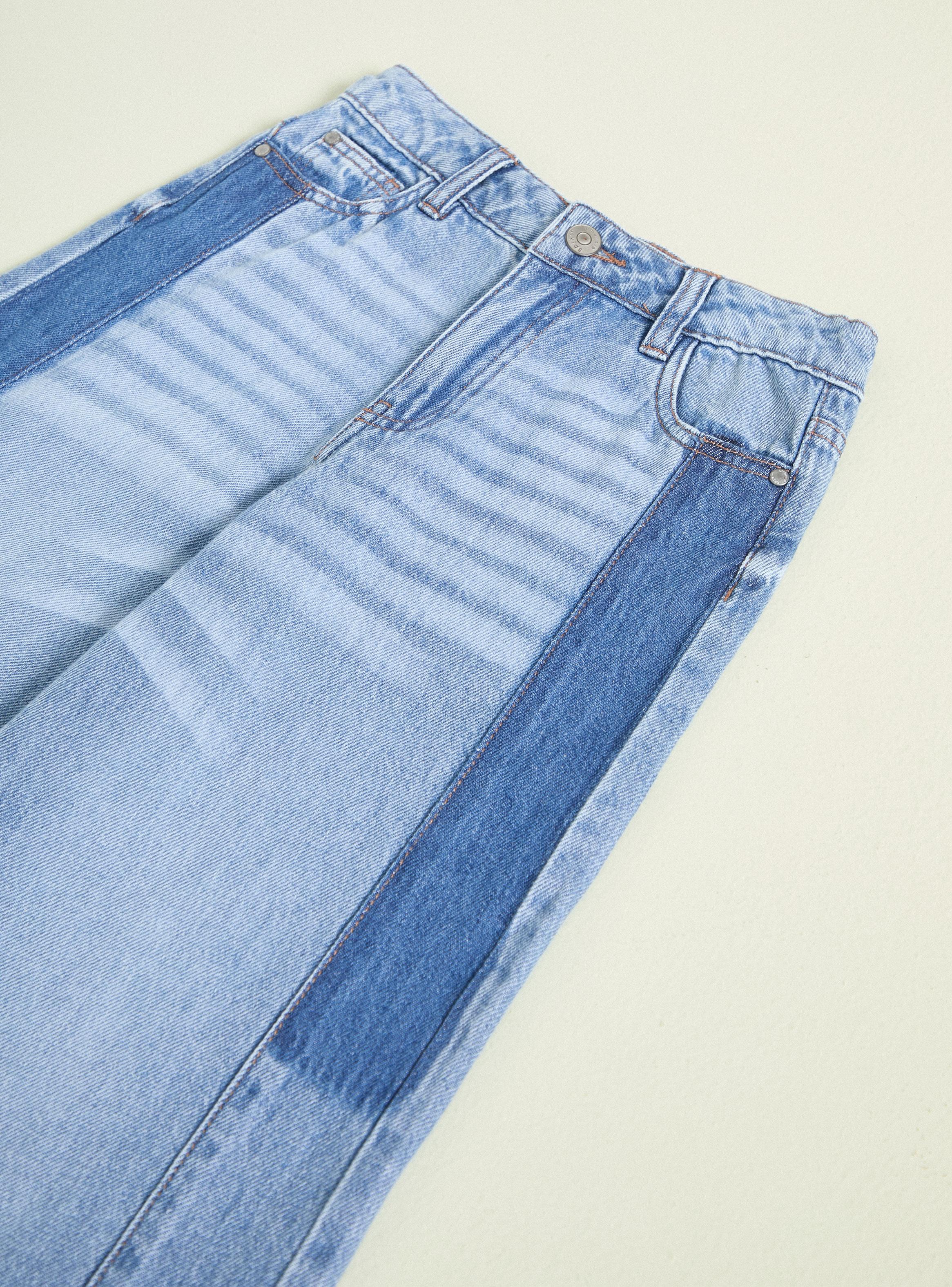 Jeans Wide Leg de Algodón Niña-3