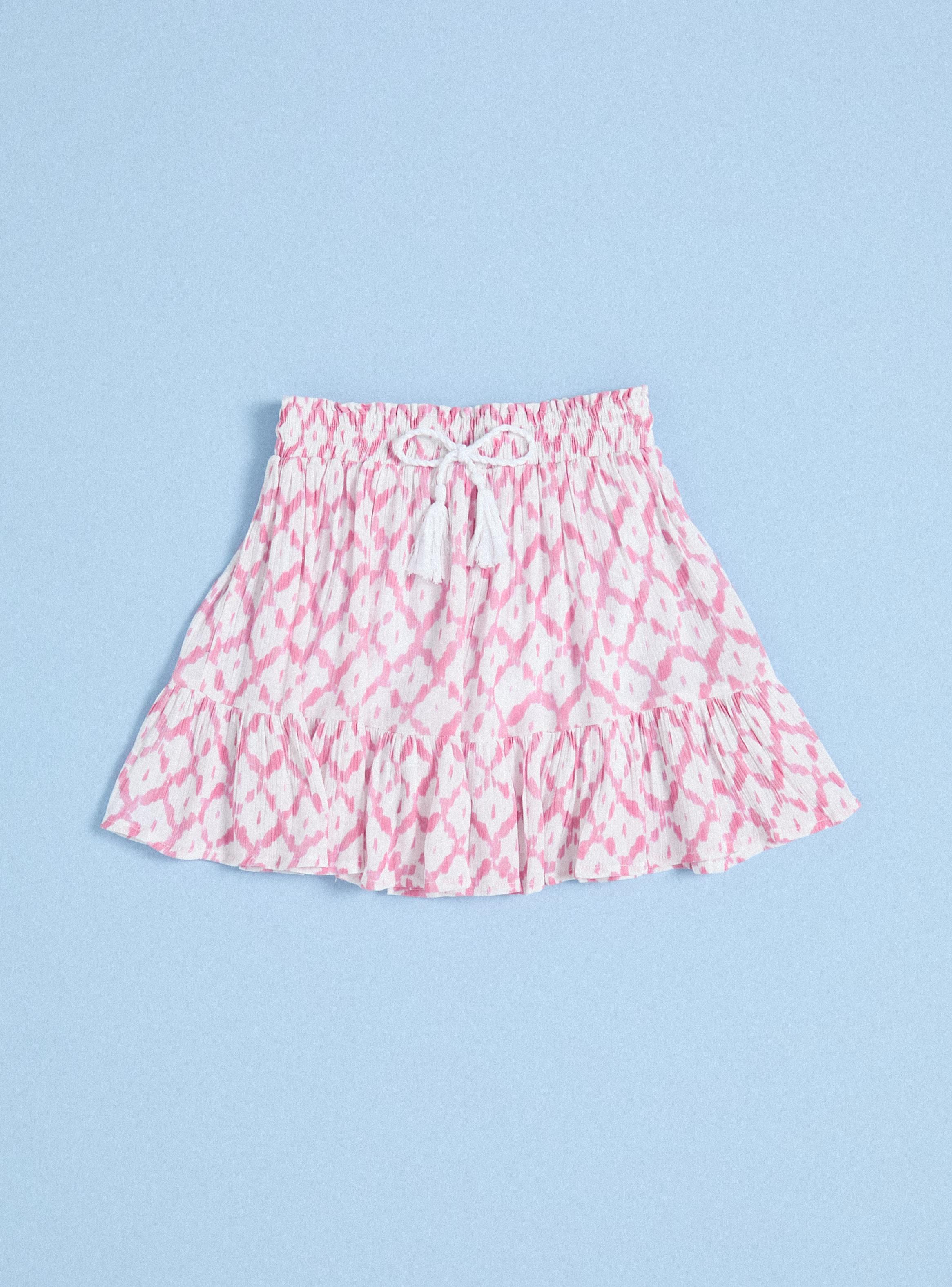 Falda Short Viscosa con Calza Interior-0