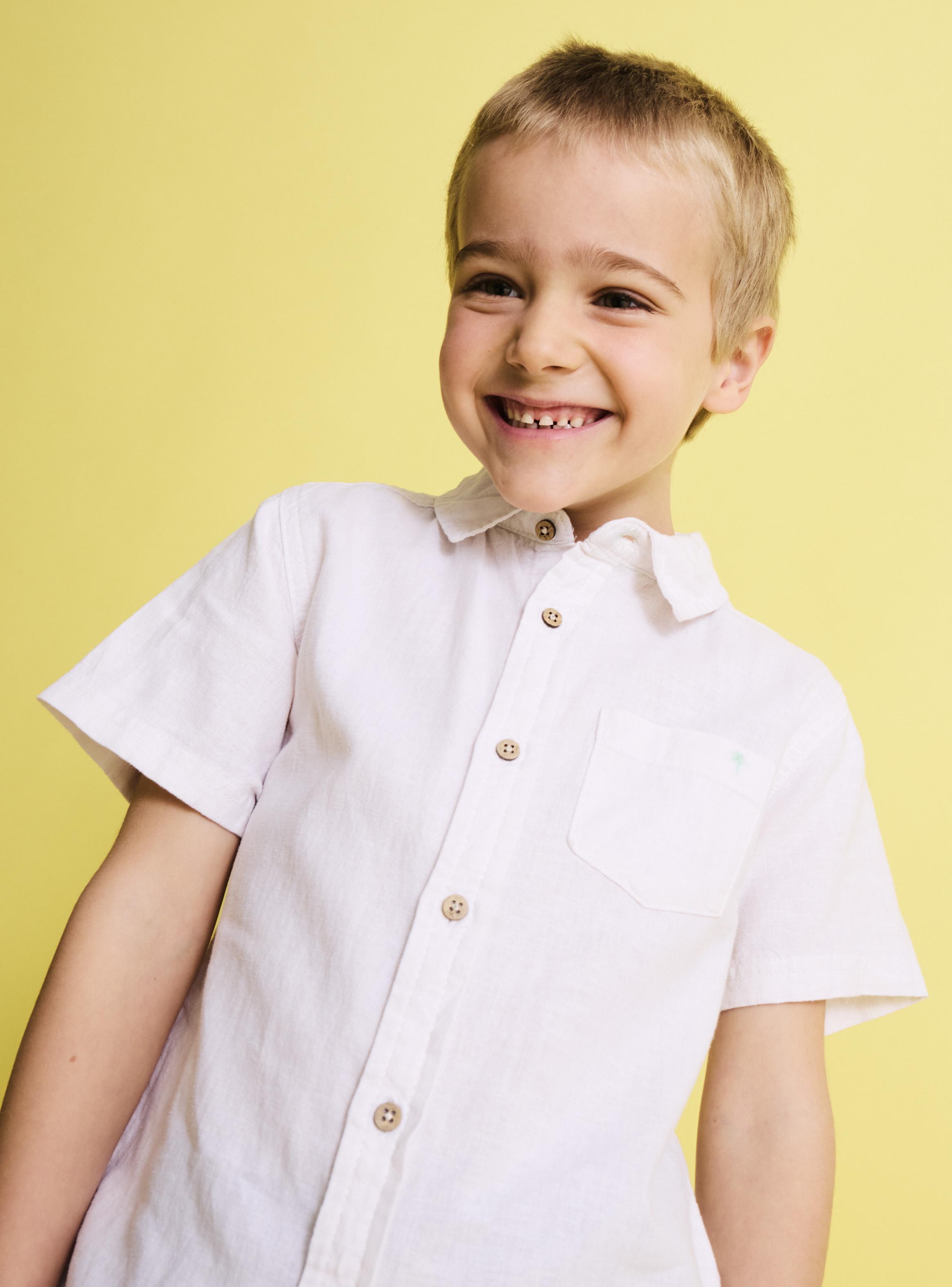 Camisa Clásica de Lino Niño-3
