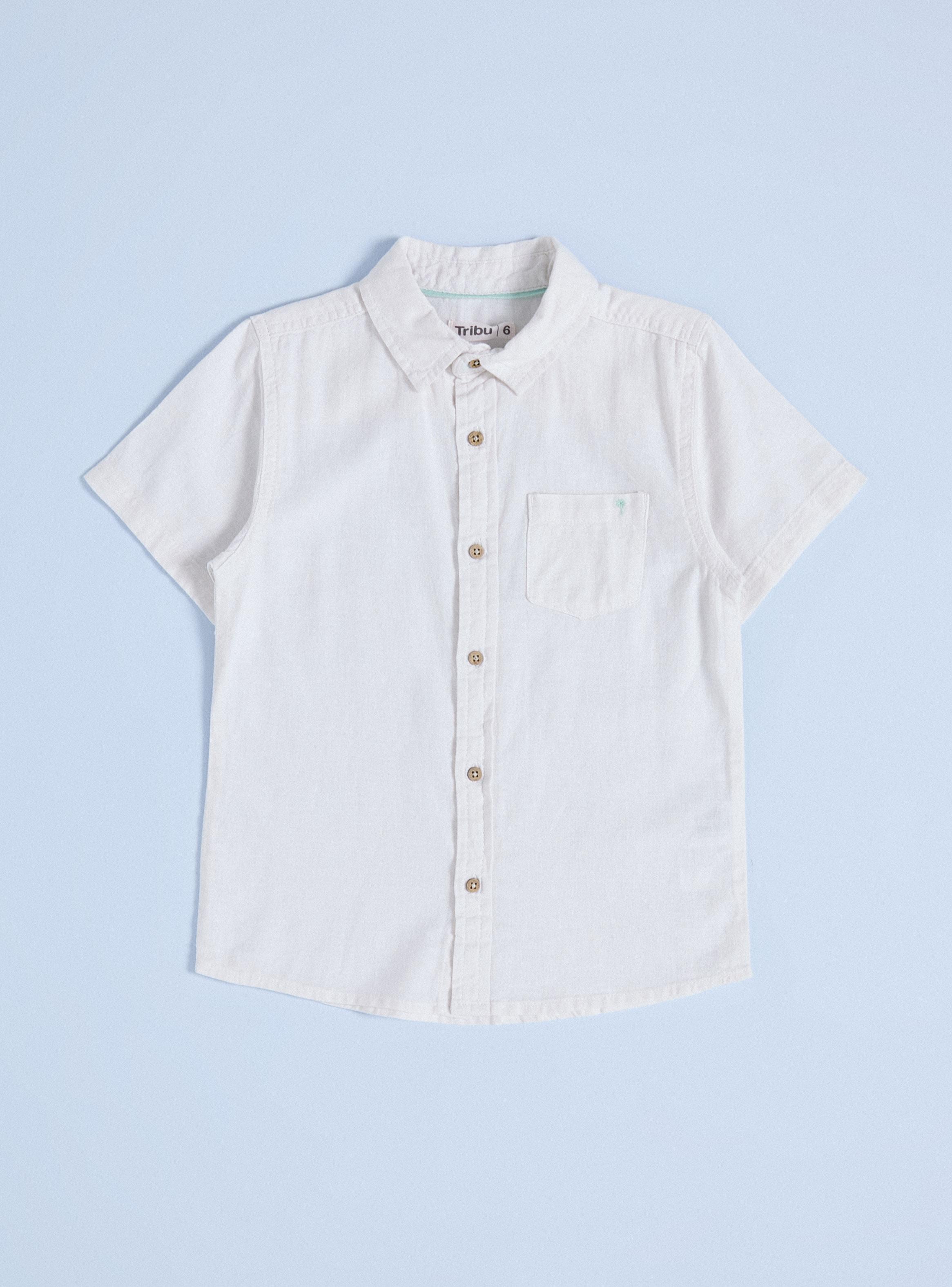 Camisa Clásica de Lino Niño-0