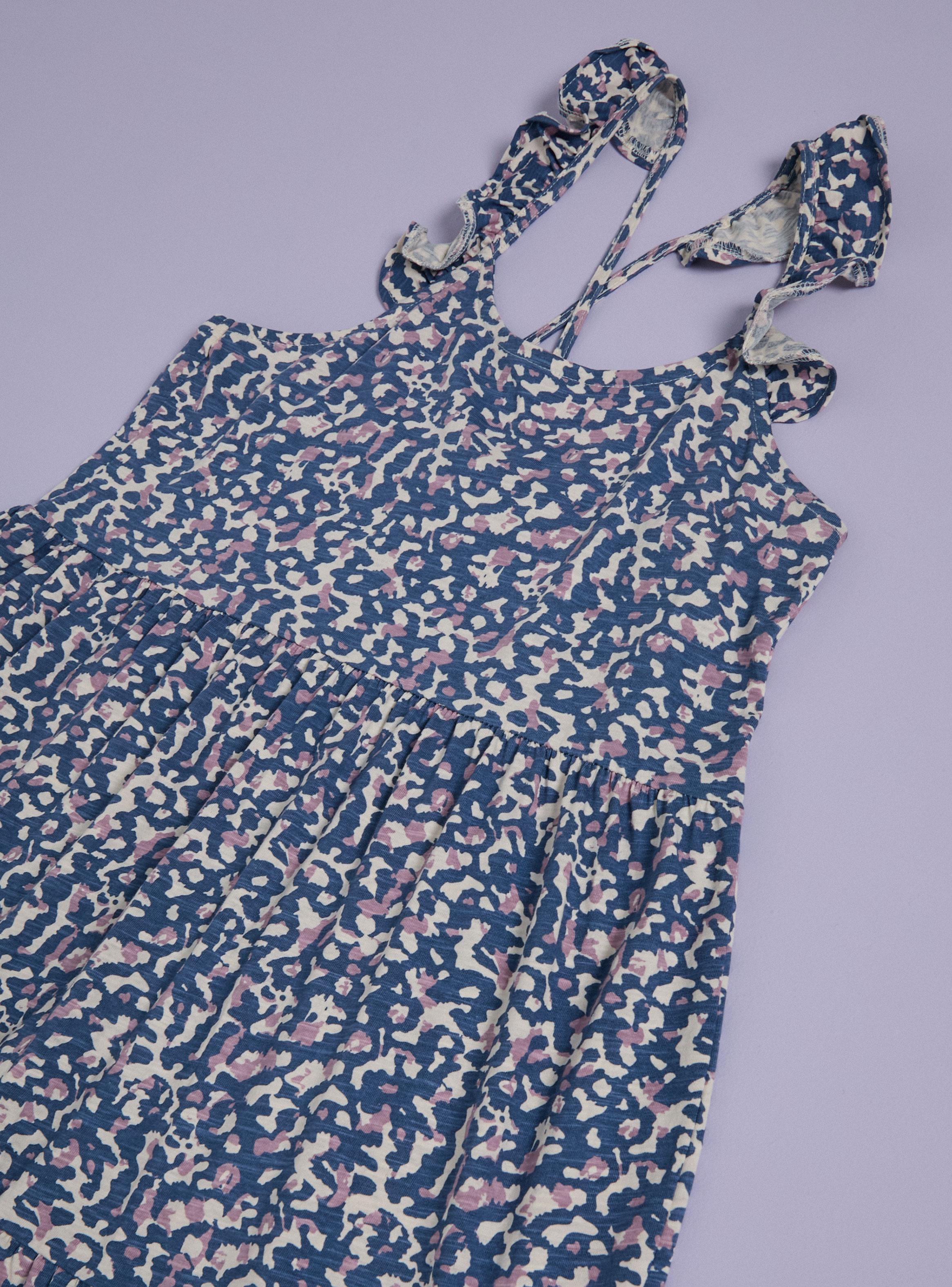 Vestido con Vuelos y Tiras Cruzadas Espalda-2
