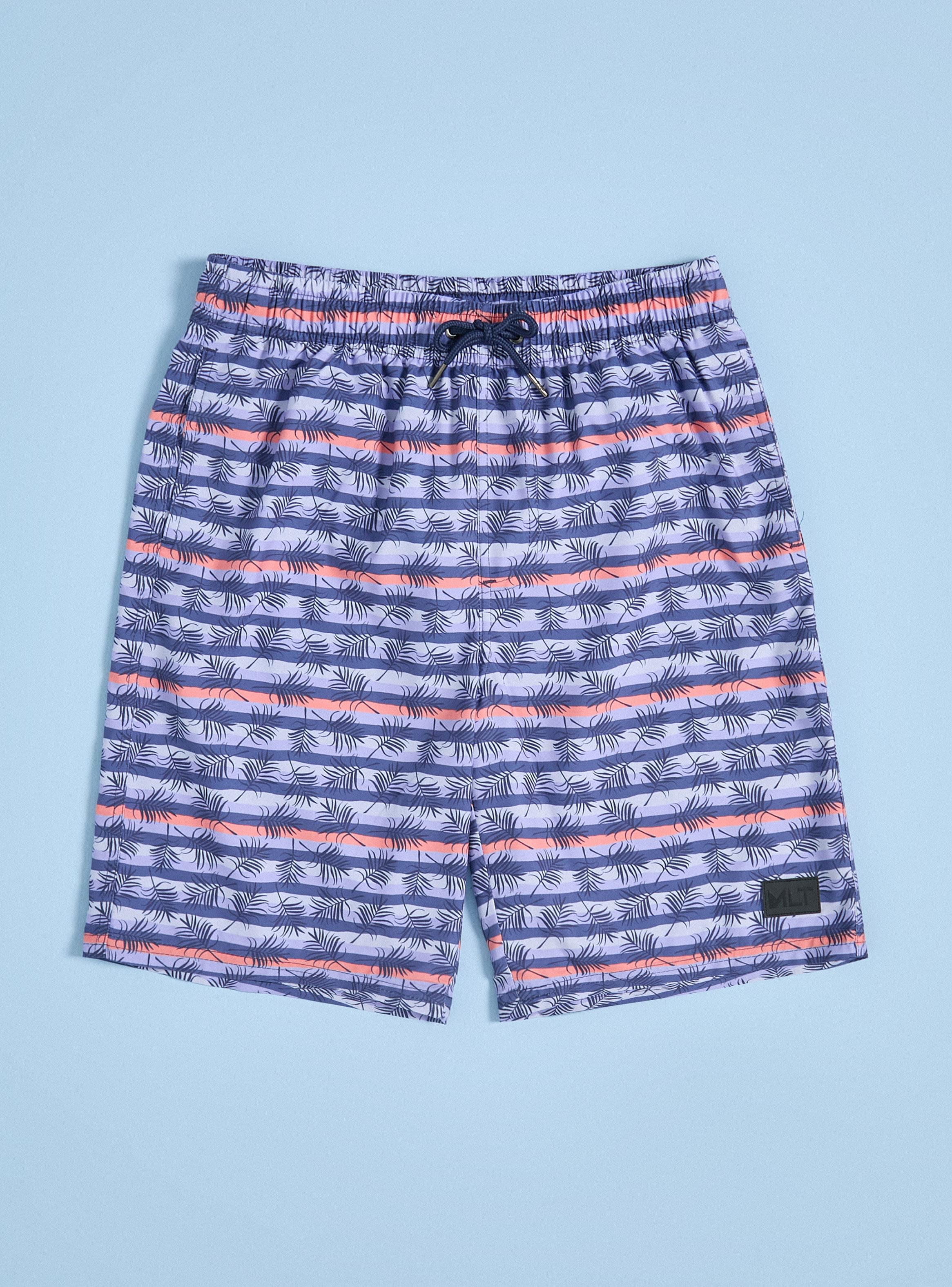 Traje de Baño Básico Estampado con Bolsillo Atrás-0